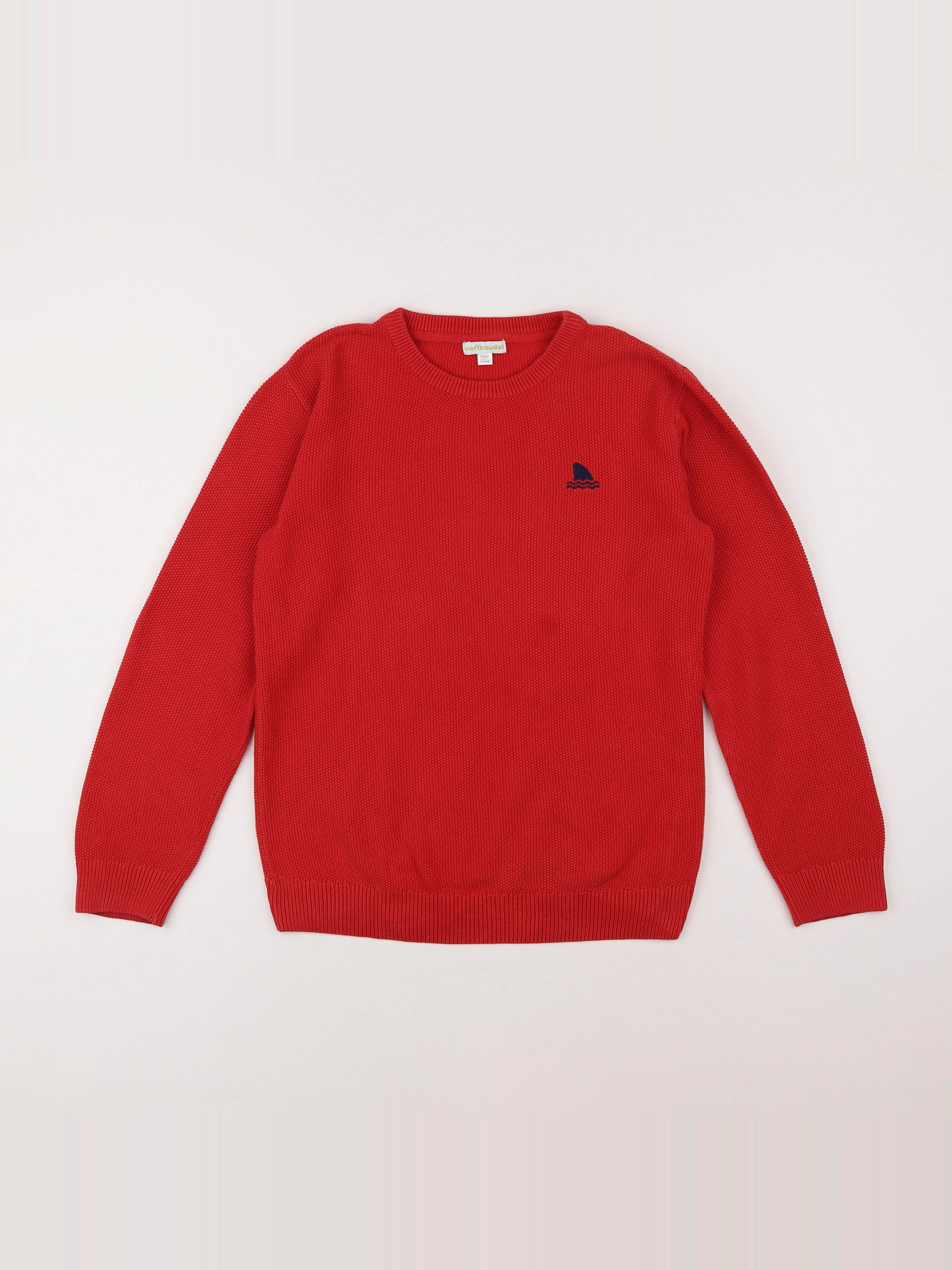 Vertbaudet - pull rouge - 12 ans