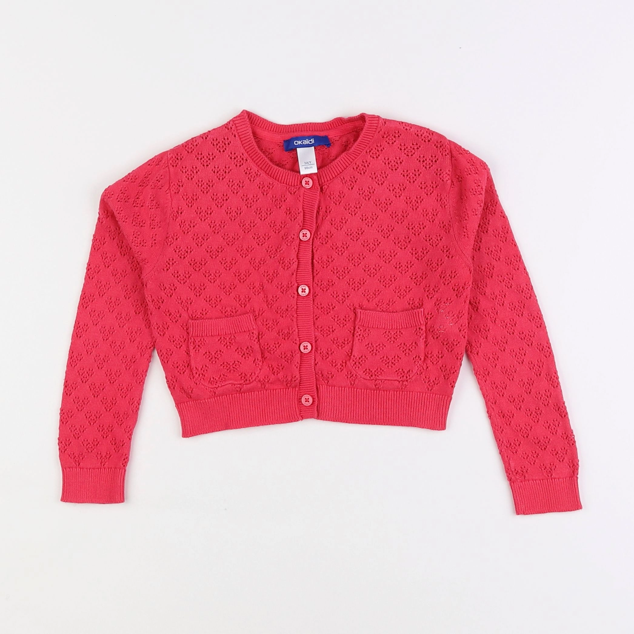 Okaidi - gilet rose - 3 ans