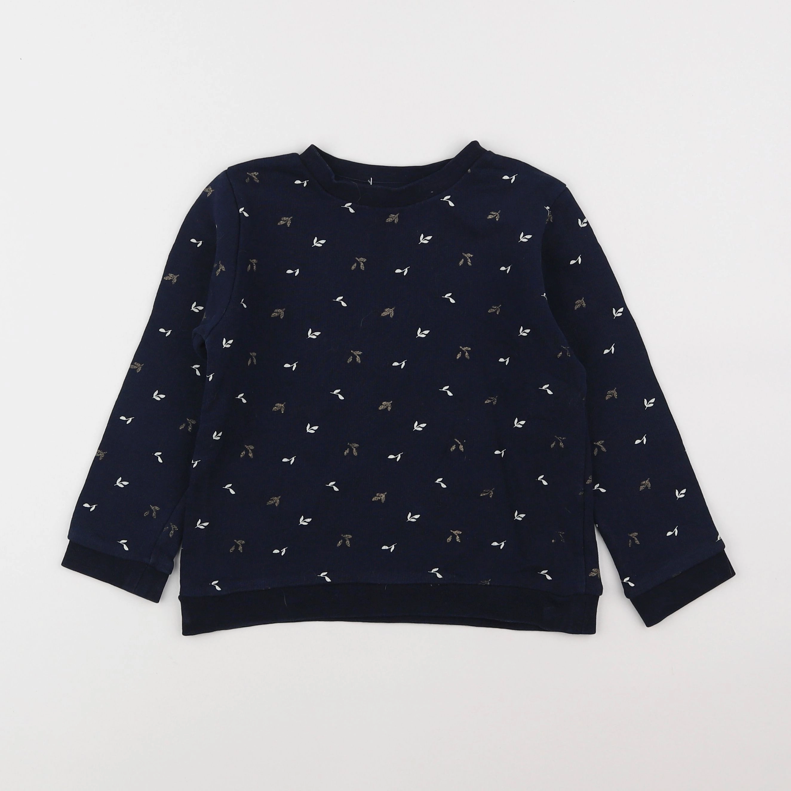 Little Cigogne - sweat bleu - 6 ans