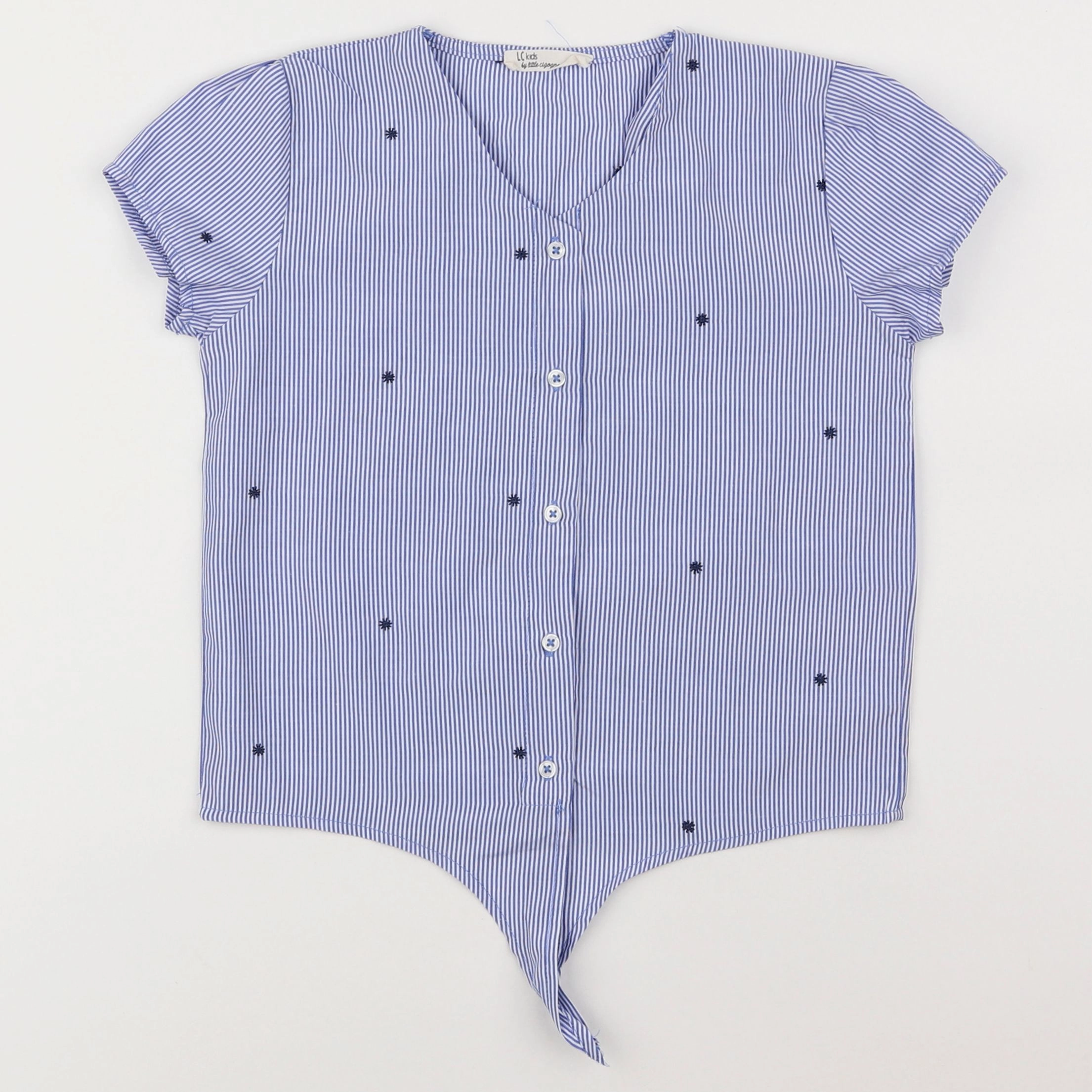 Little Cigogne - blouse bleu - 6 ans