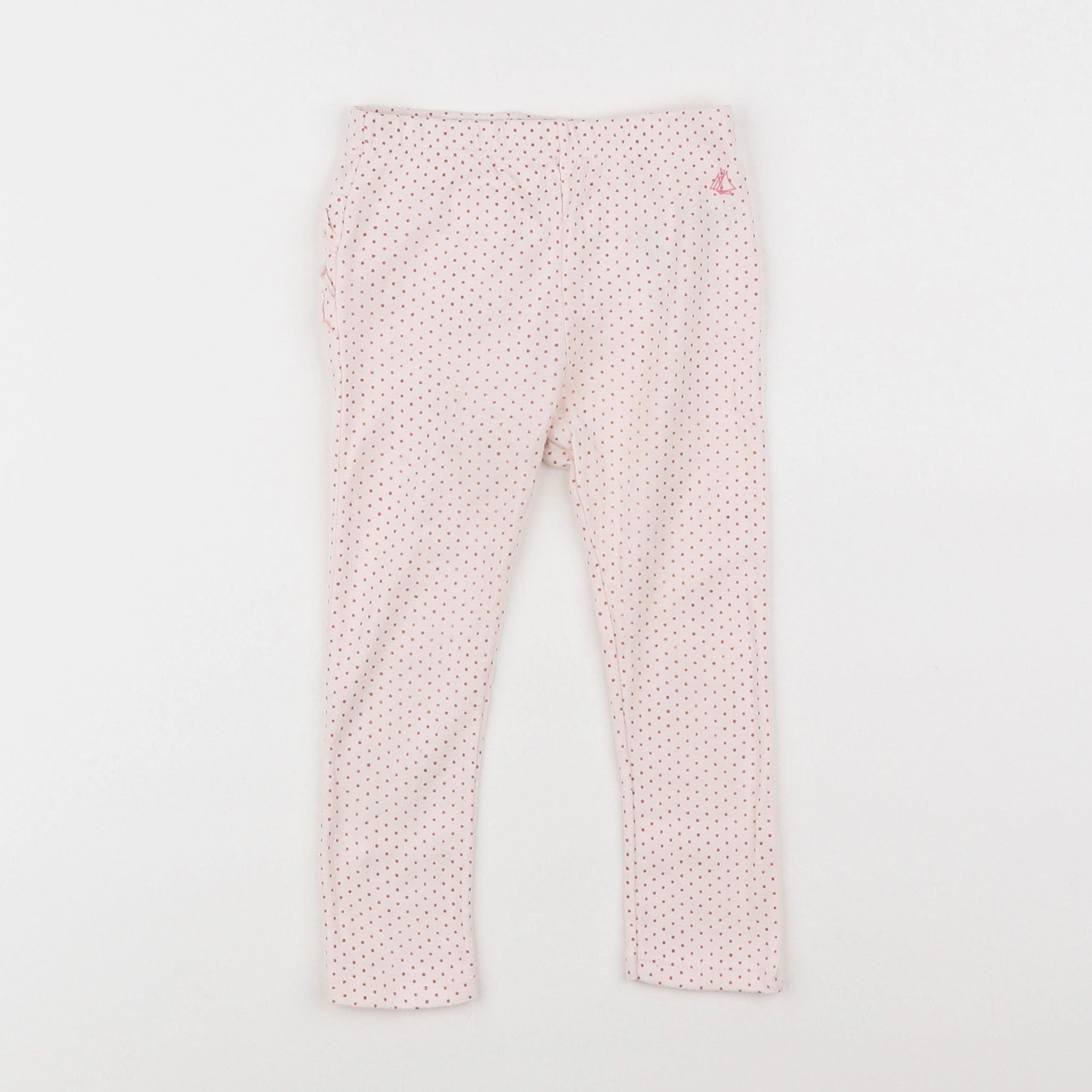 Petit Bateau - legging volants au dos blanc - 3 ans