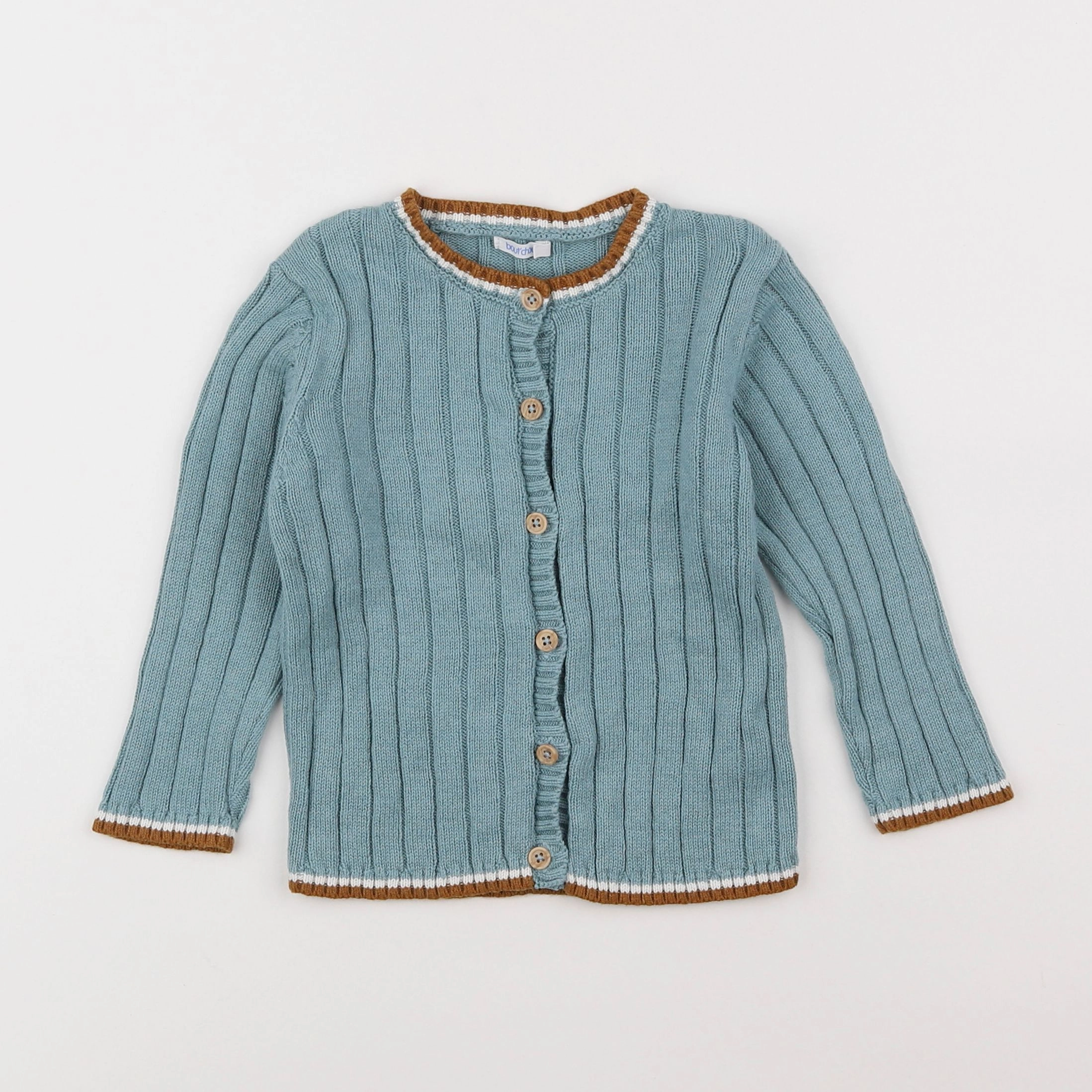 Boutchou - gilet bleu - 2 ans