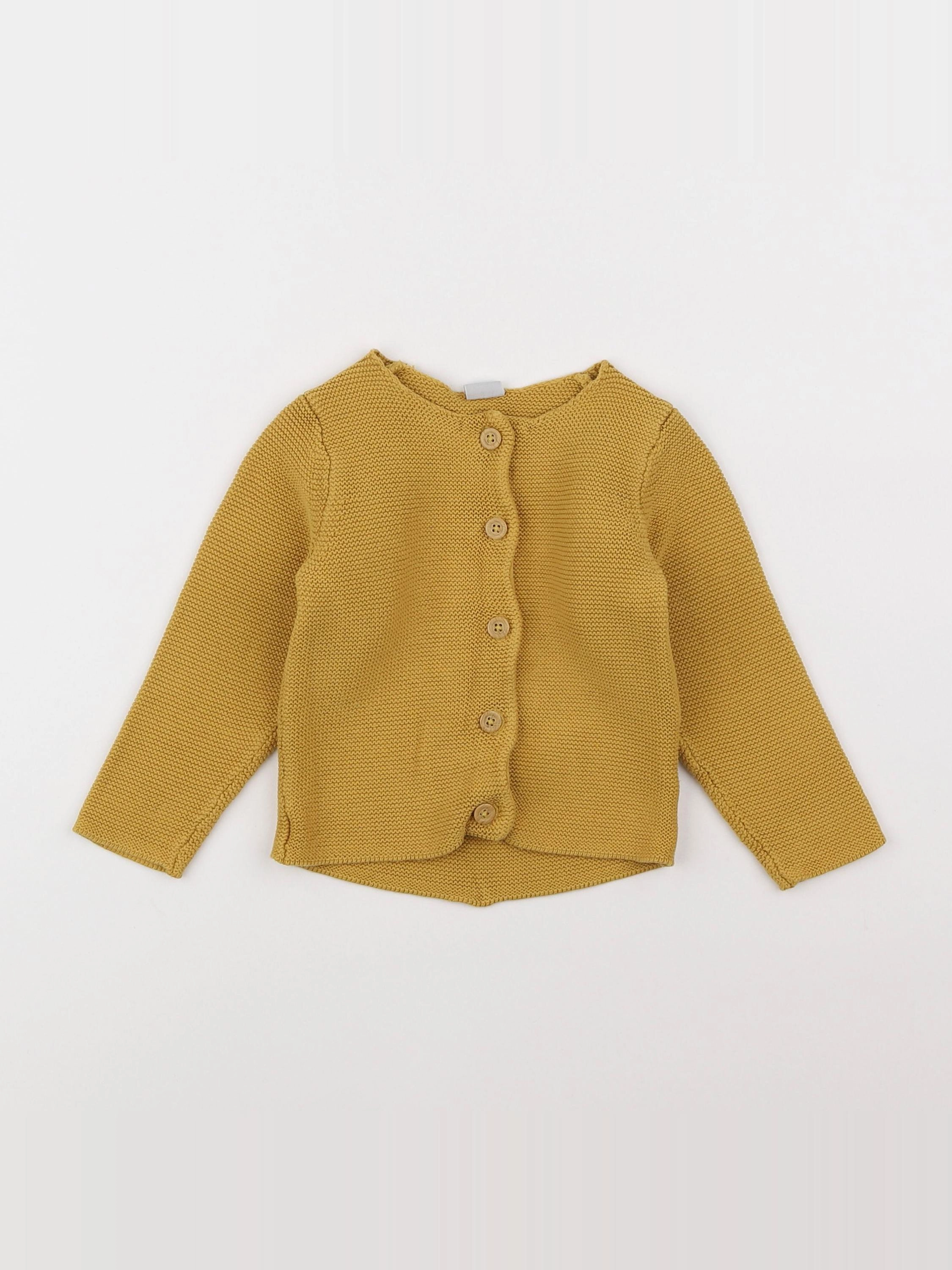 H&M - gilet jaune - 12/18 mois