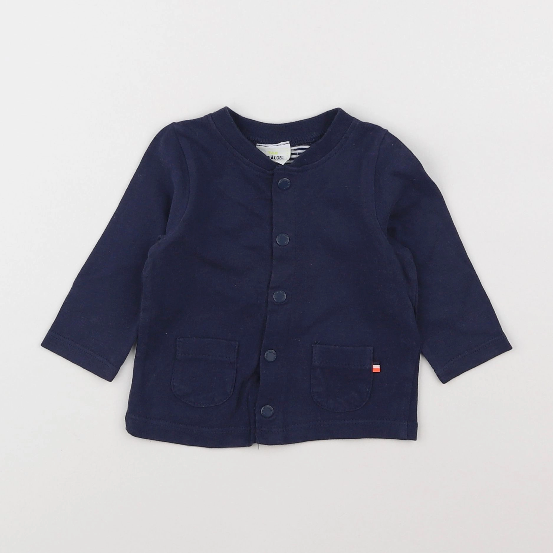 Tape à l'oeil - sweat bleu - 3 mois