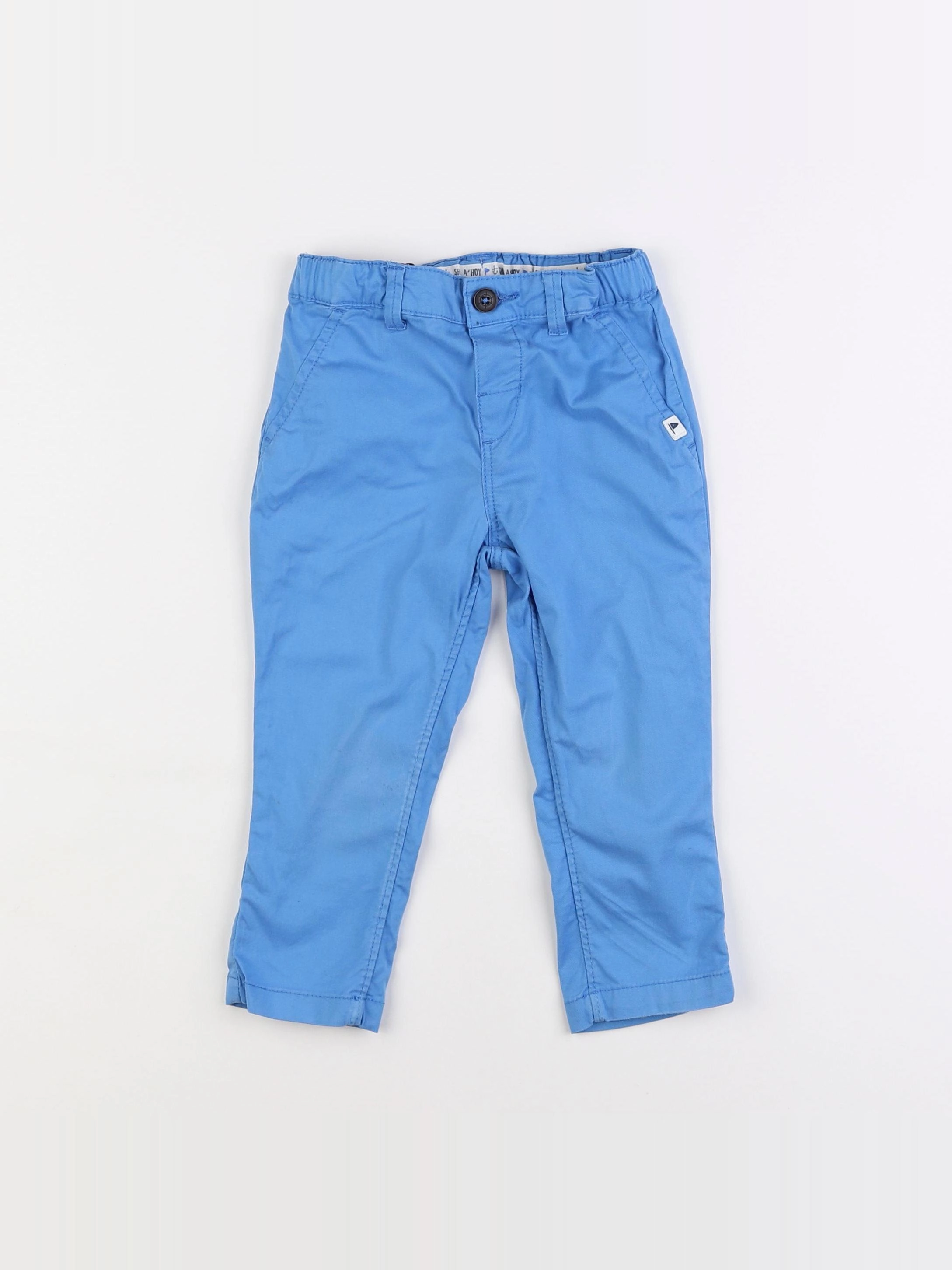 H&M - pantalon bleu - 12/18 mois