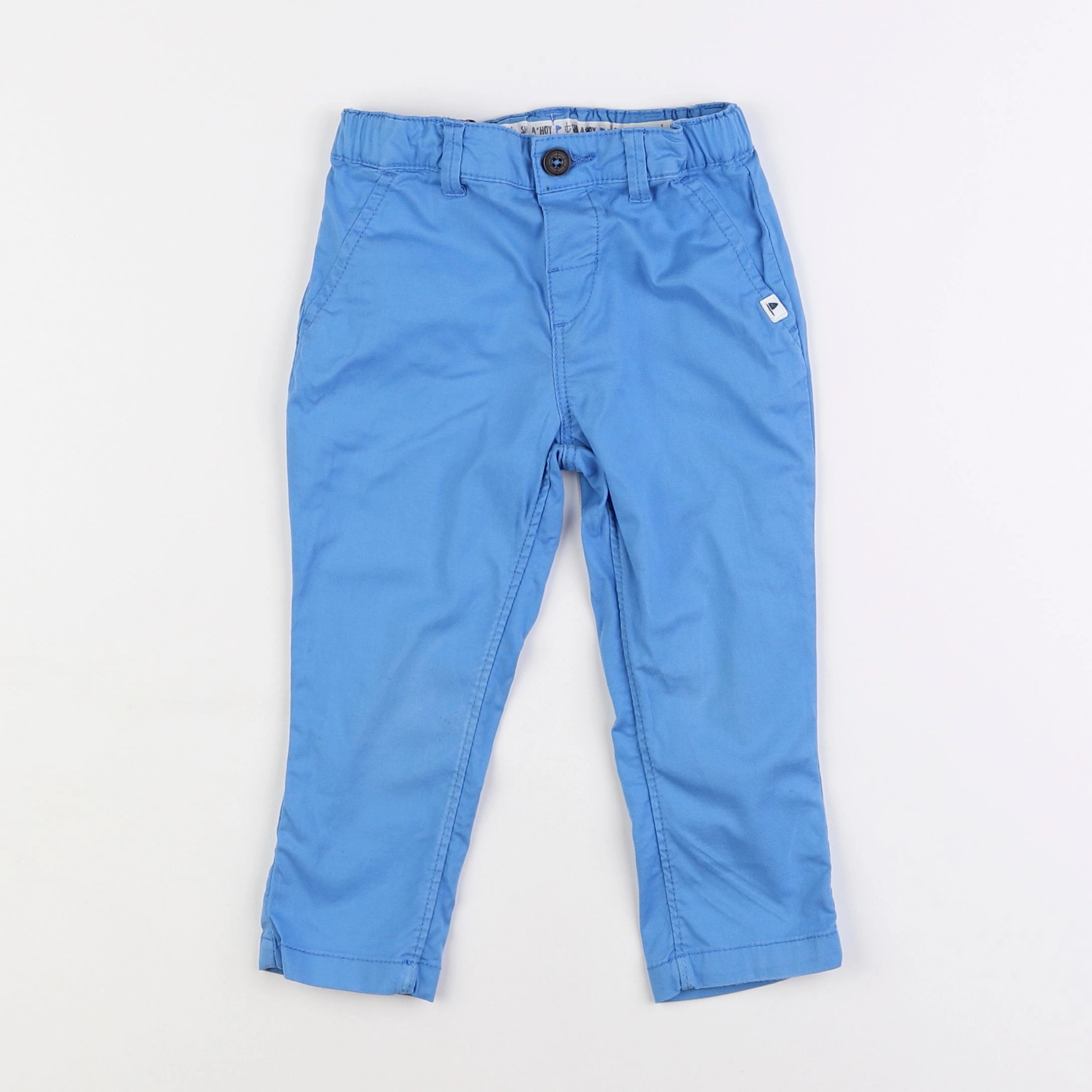 H&M - pantalon bleu - 12/18 mois
