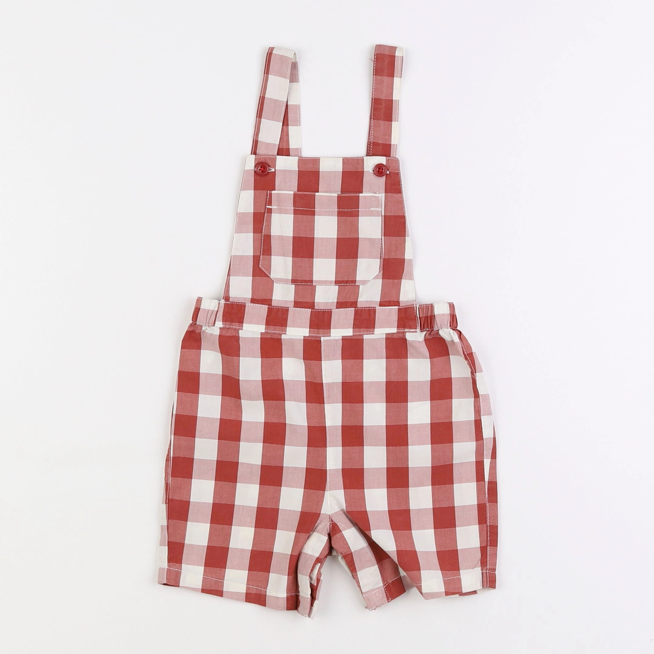 Petit Bateau - salopette rouge - 2 ans