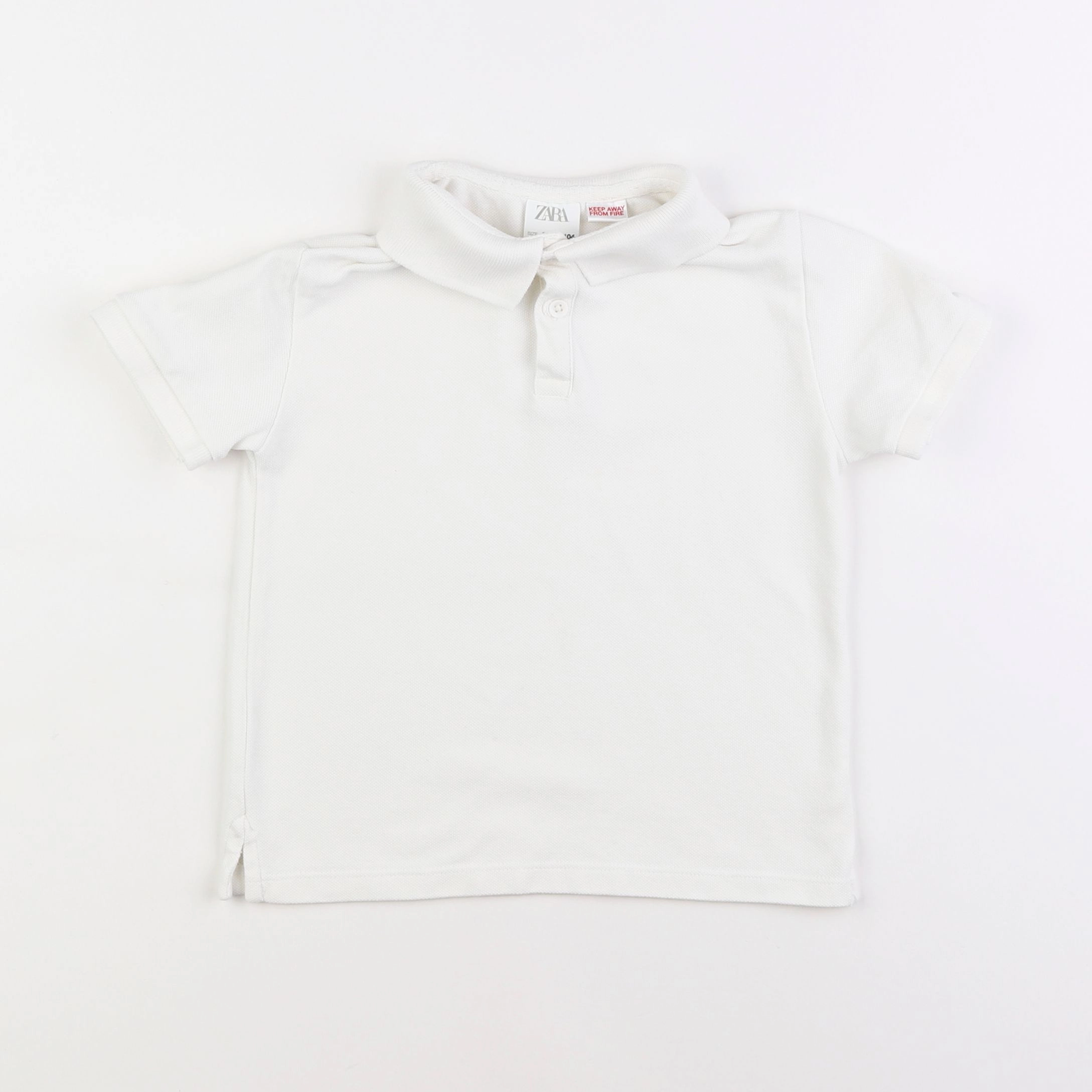 Zara - polo blanc - 3/4 ans