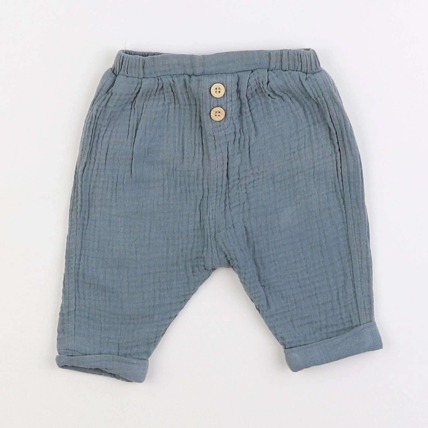 Vertbaudet - pantalon bleu - 3 mois