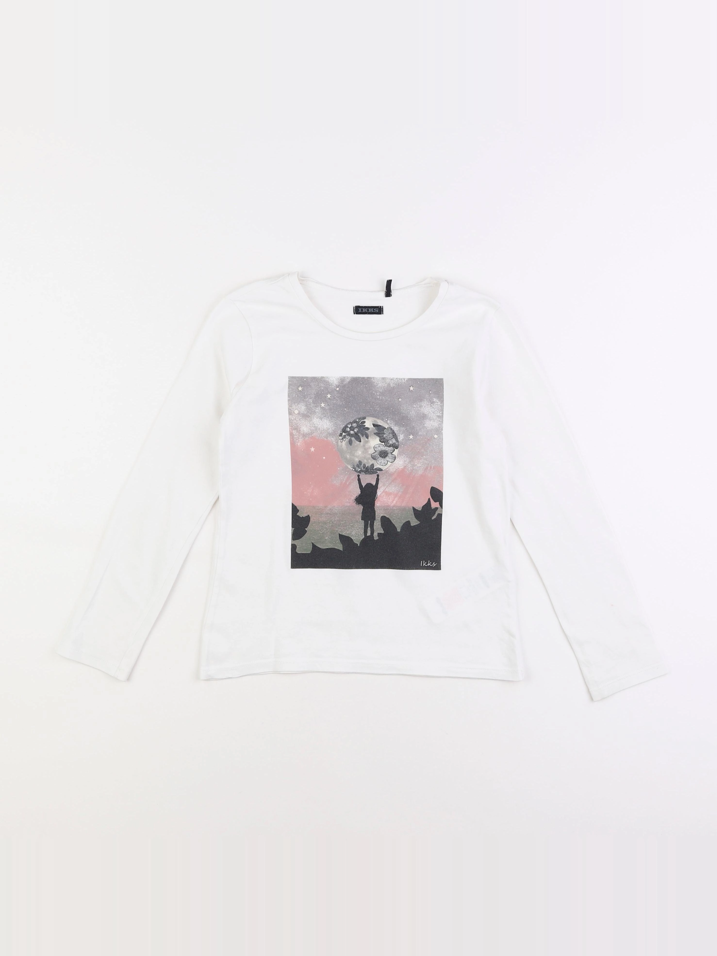 IKKS - tee-shirt blanc - 8 ans