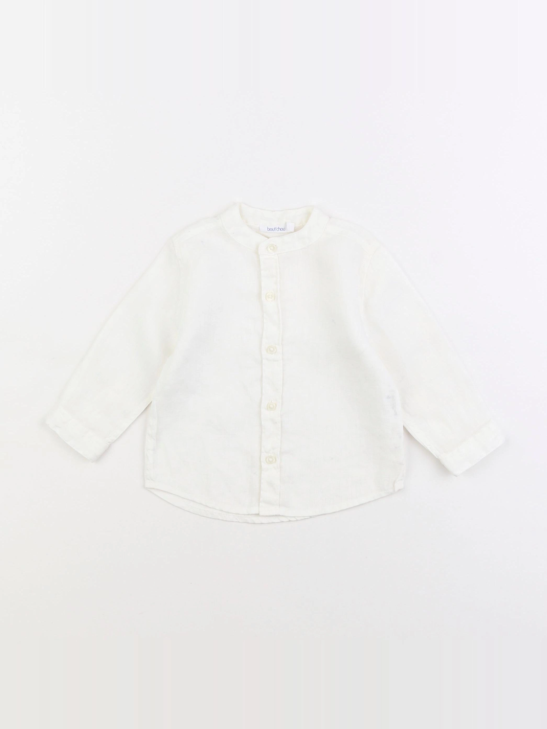 Boutchou - chemise blanc - 6 mois