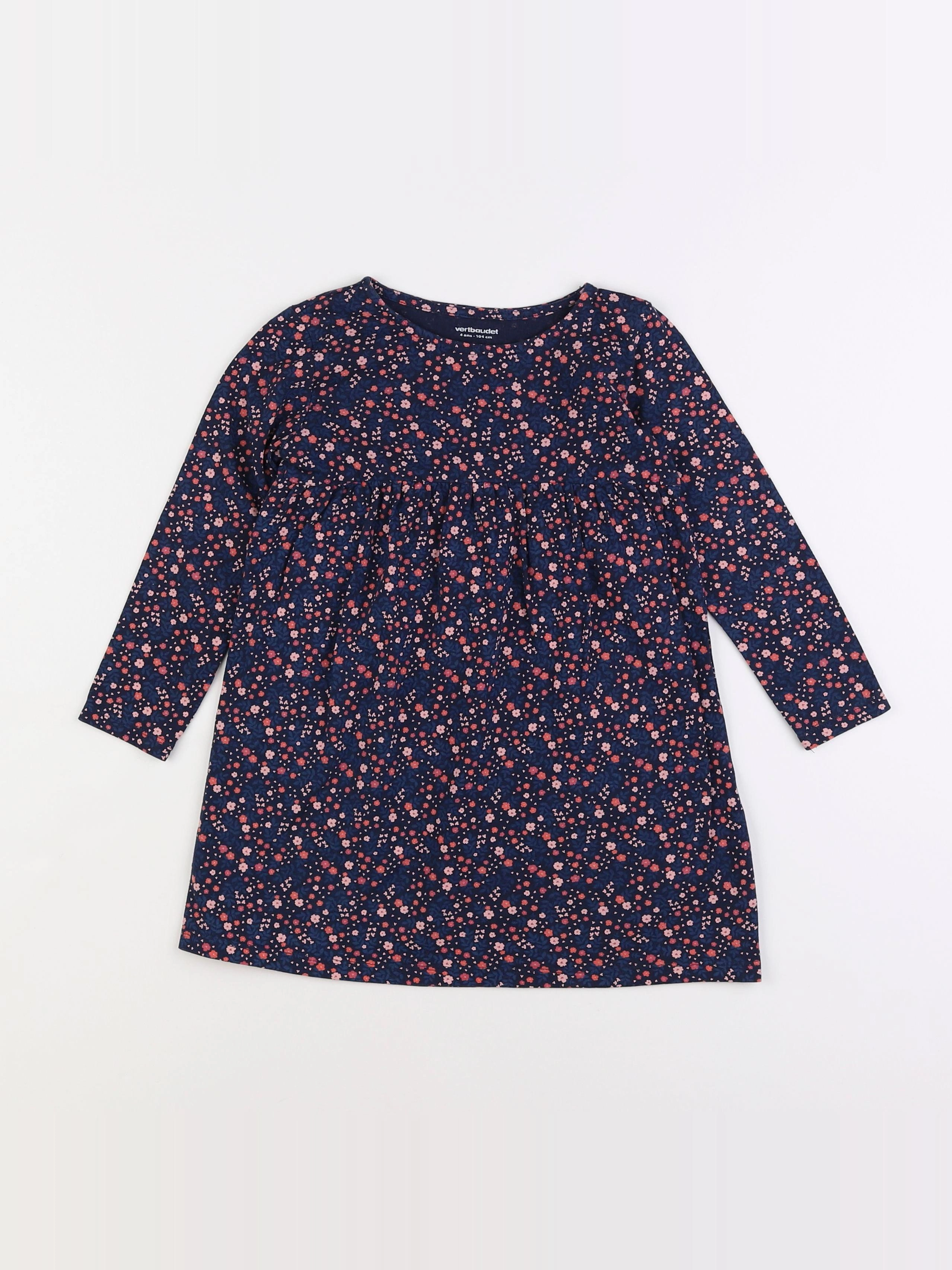 Vertbaudet - robe multicolore - 4 ans