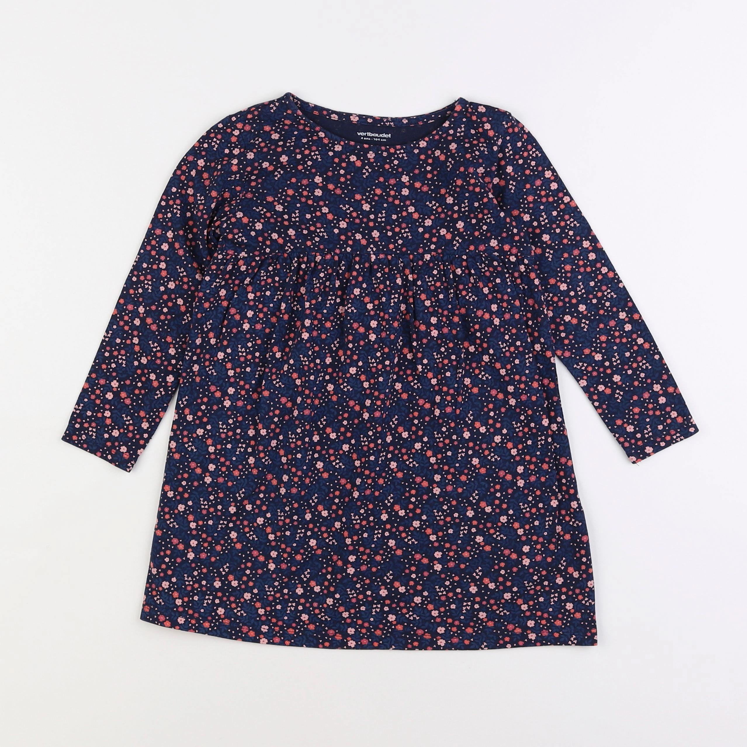 Vertbaudet - robe multicolore - 4 ans