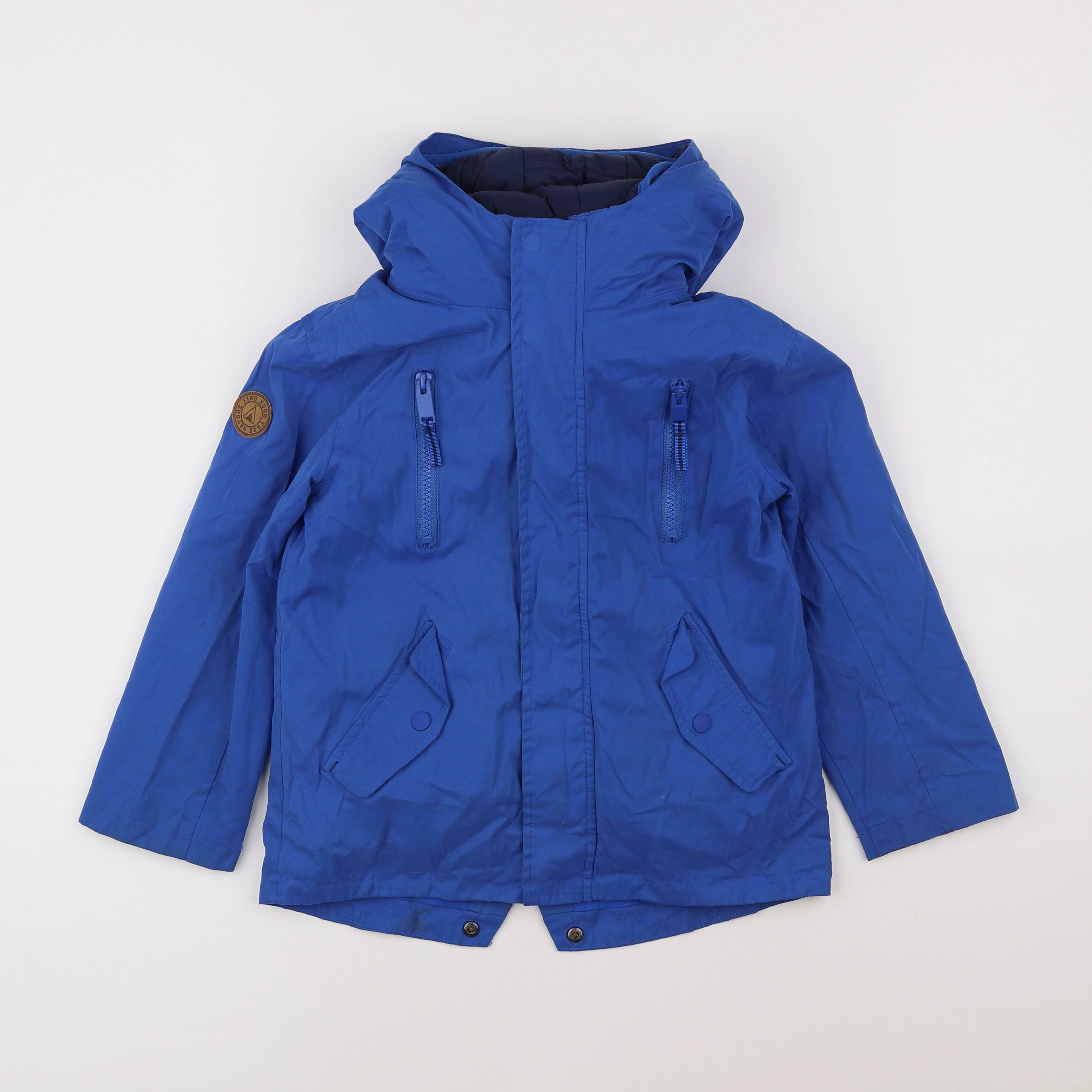 Vertbaudet - veste doublure amovible bleu - 7 ans