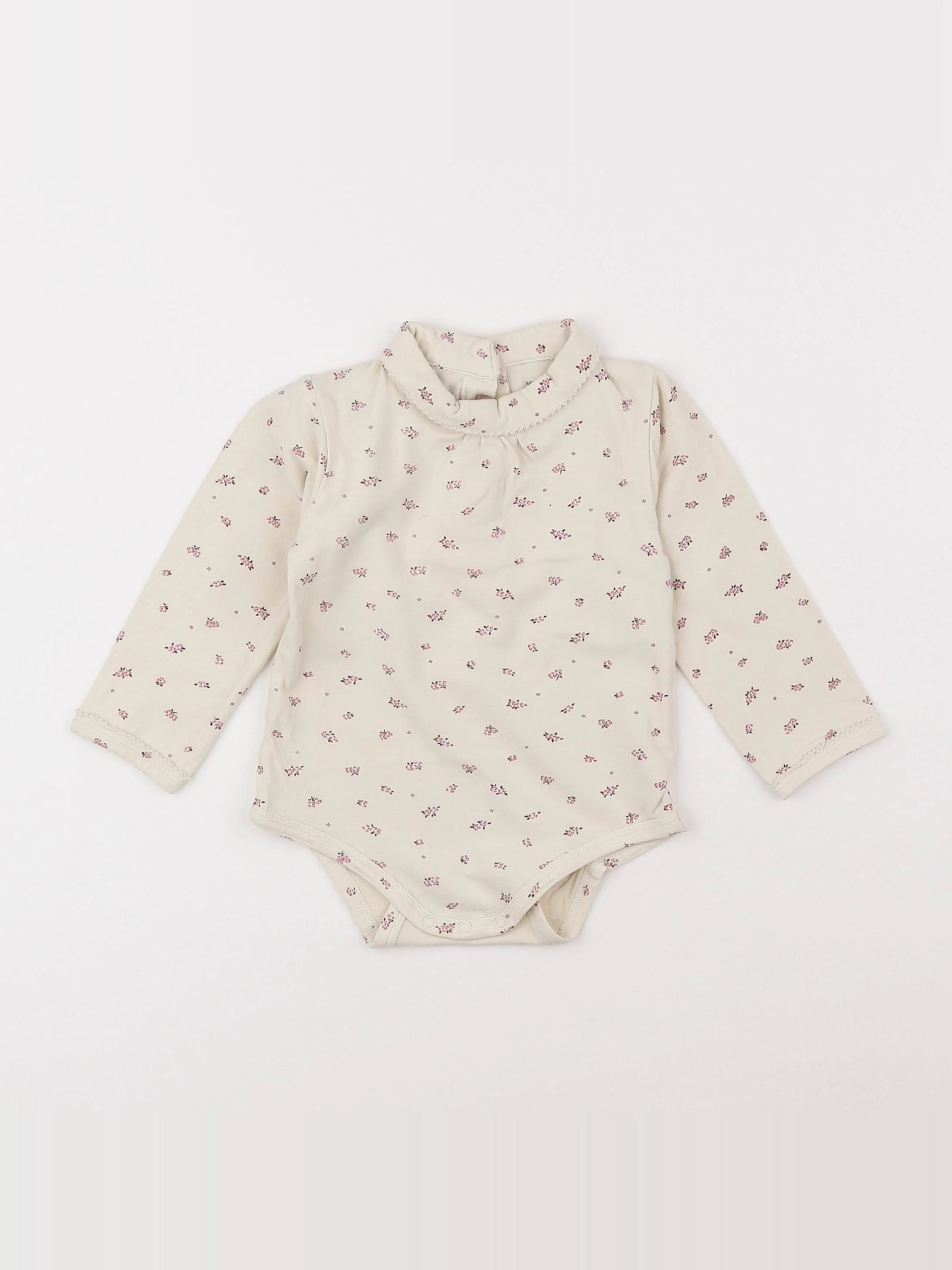 Vertbaudet - body à col beige - 18 mois