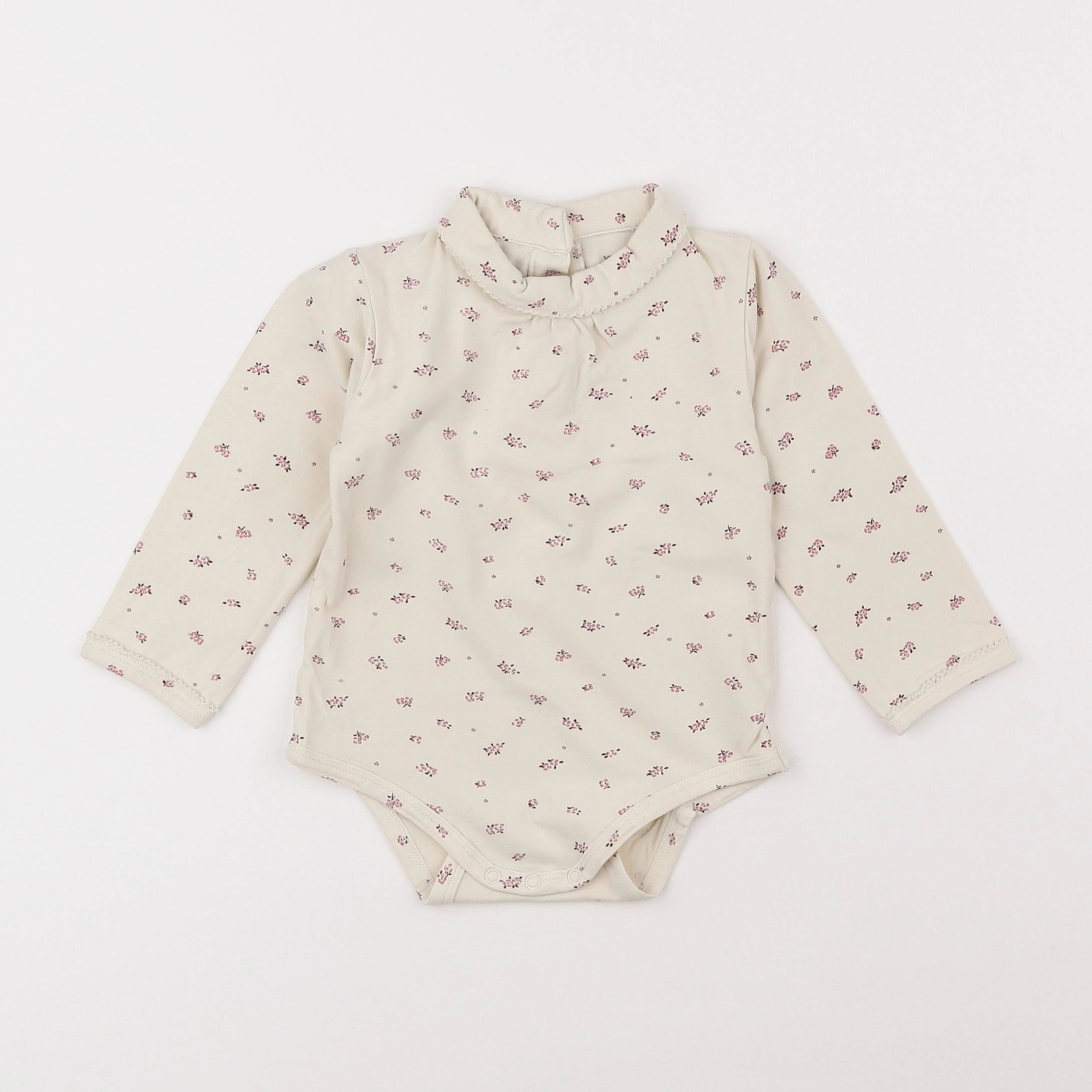 Vertbaudet - body à col beige - 18 mois