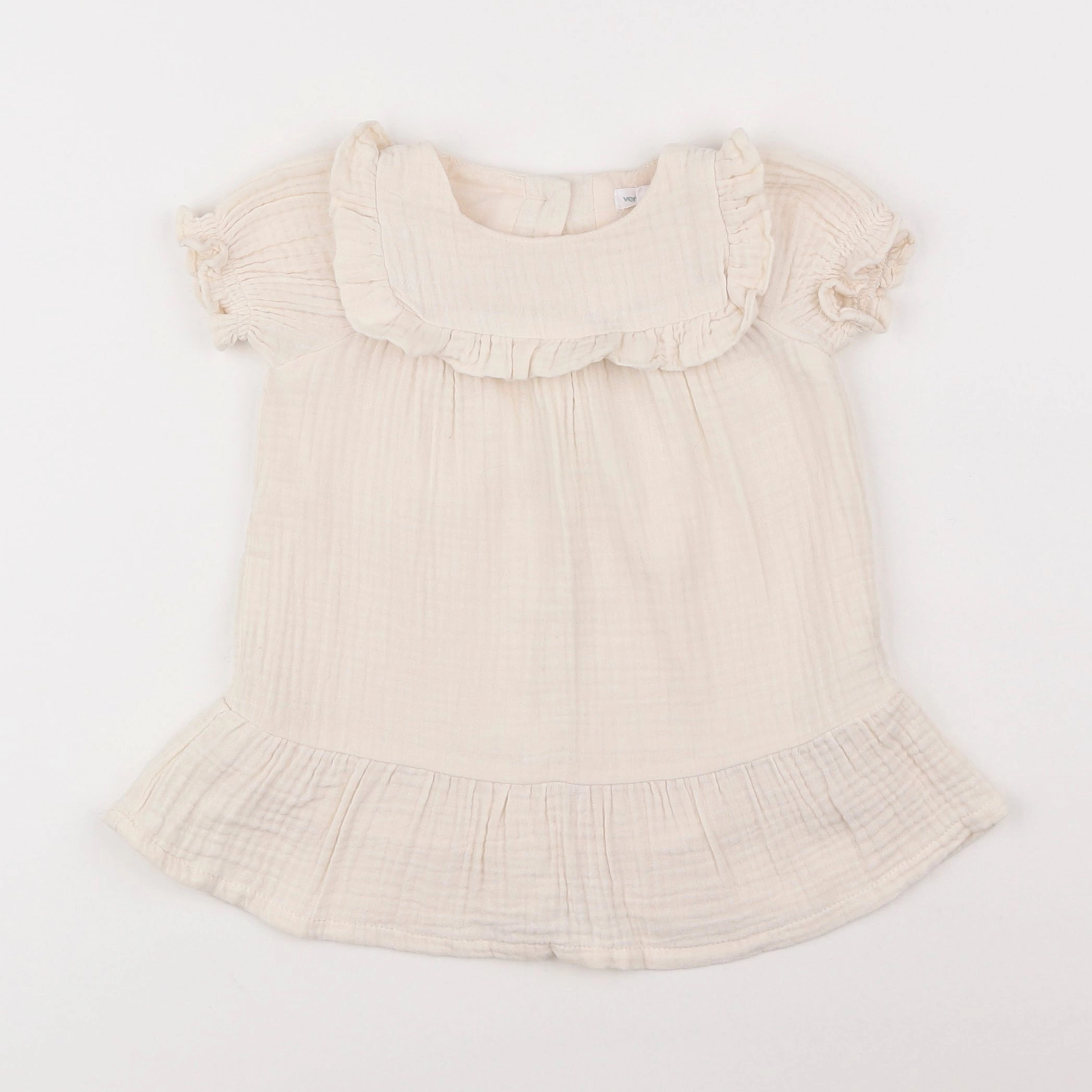 Vertbaudet - robe beige - 9 mois