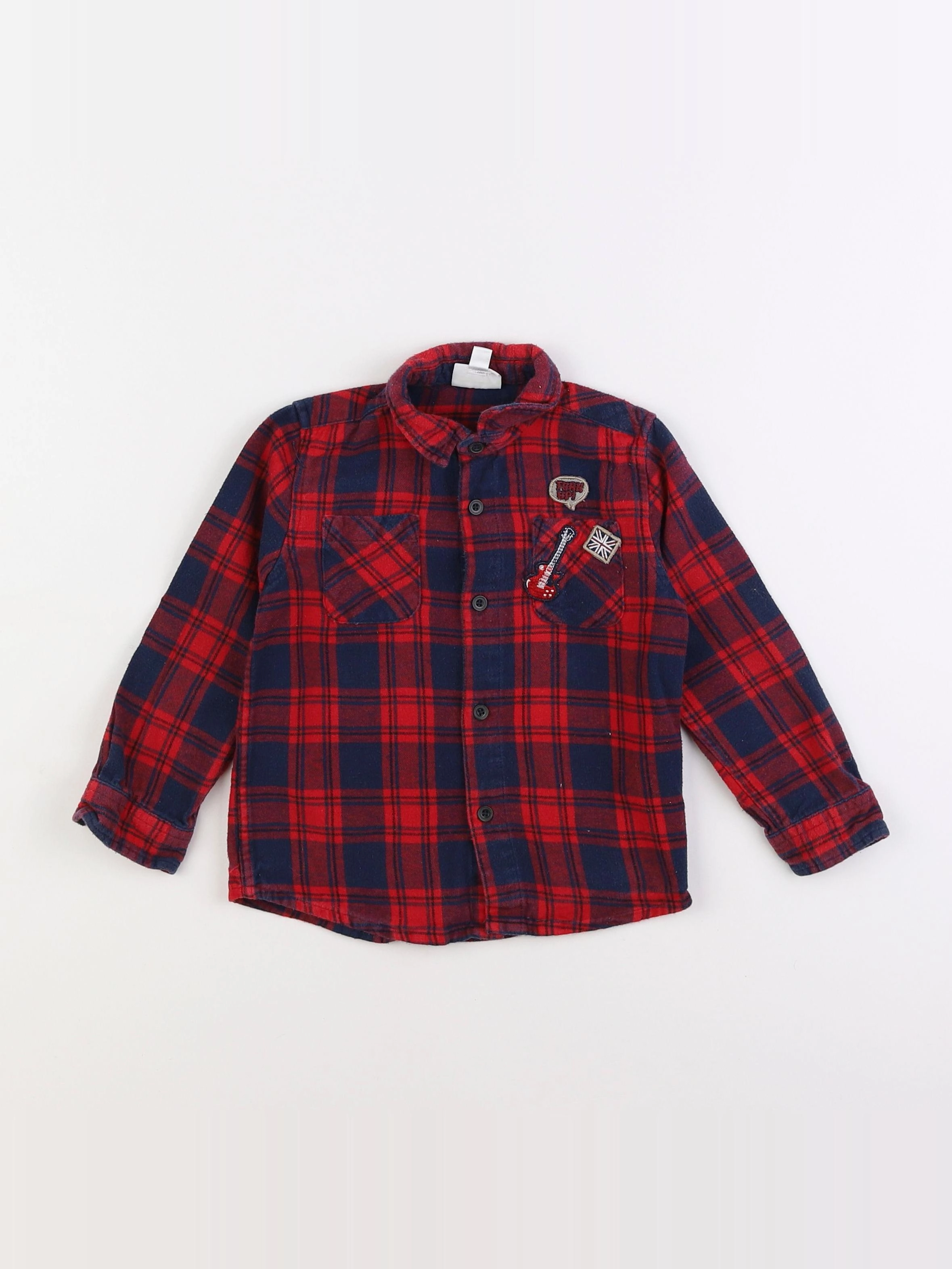 Vertbaudet - chemise rouge - 3 ans