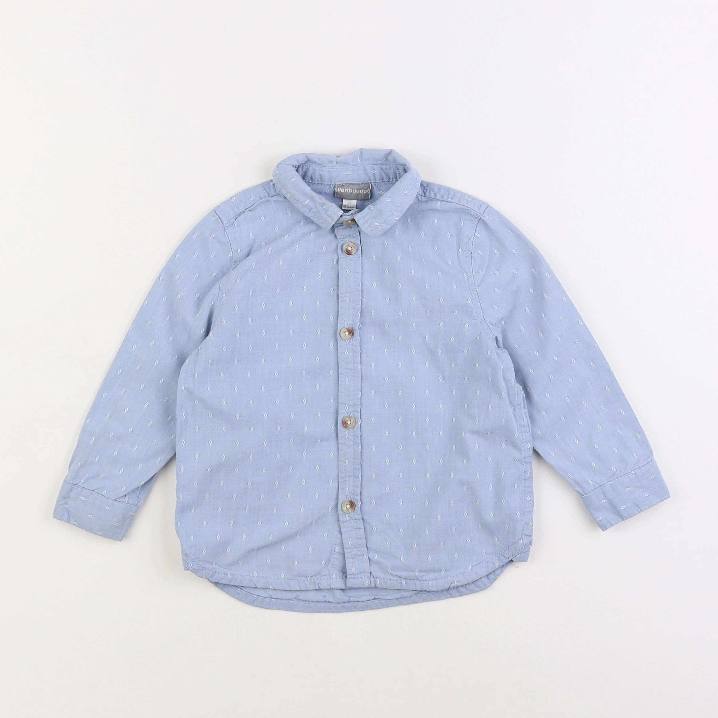 Vertbaudet - chemise bleu - 3 ans