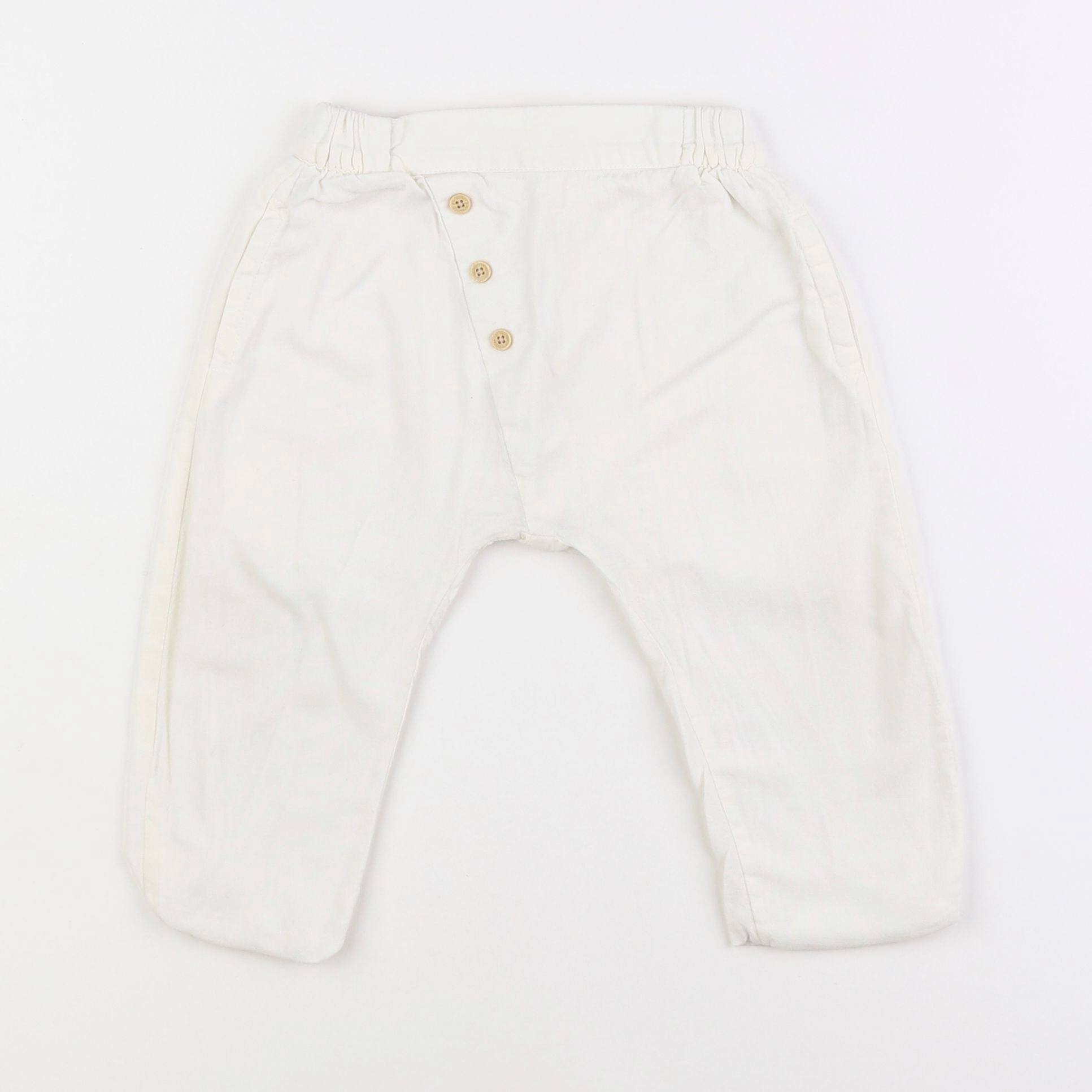 Vertbaudet - pantalon blanc - 18 mois