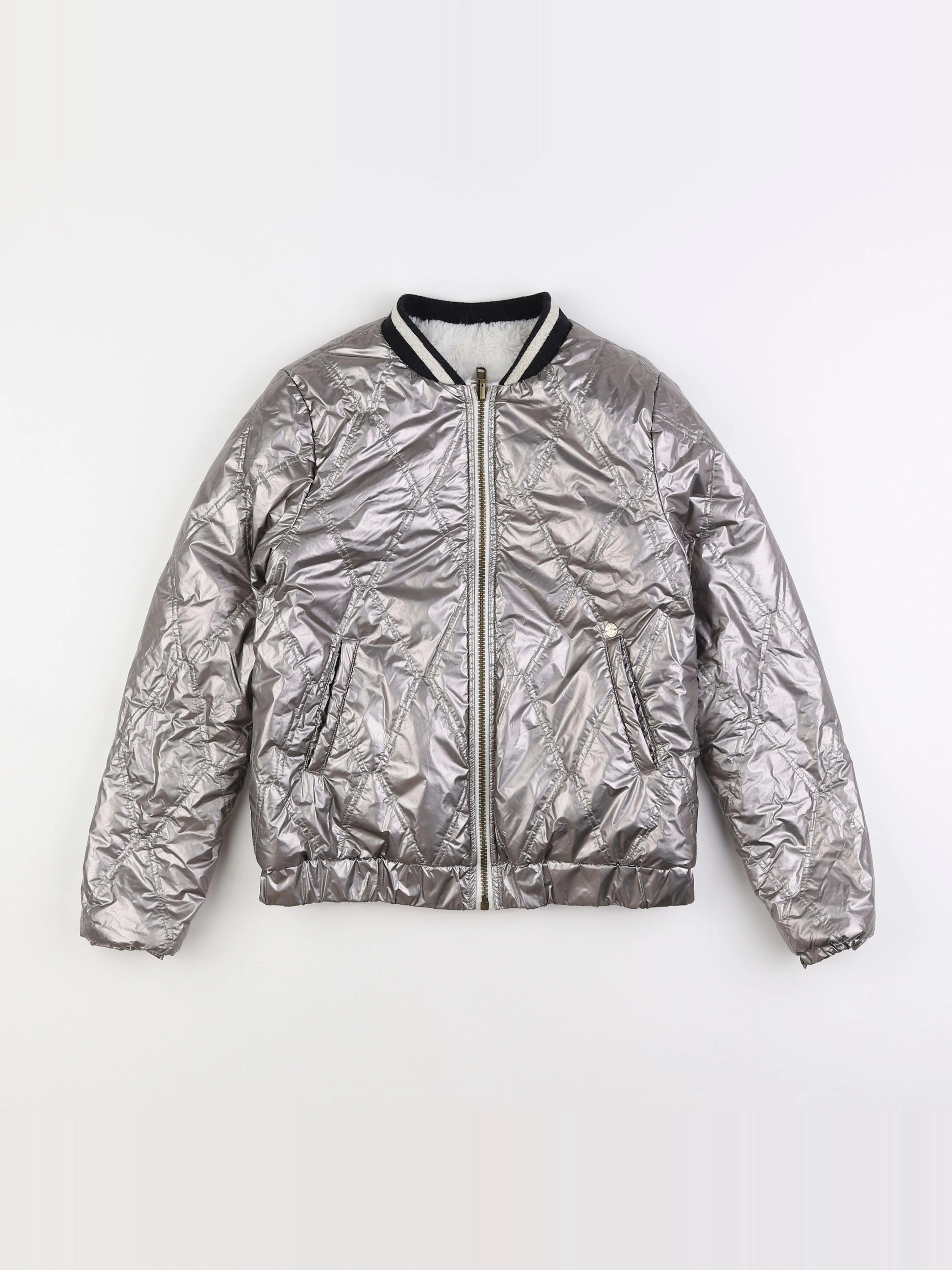 IKKS - veste réversible argent - 12 ans