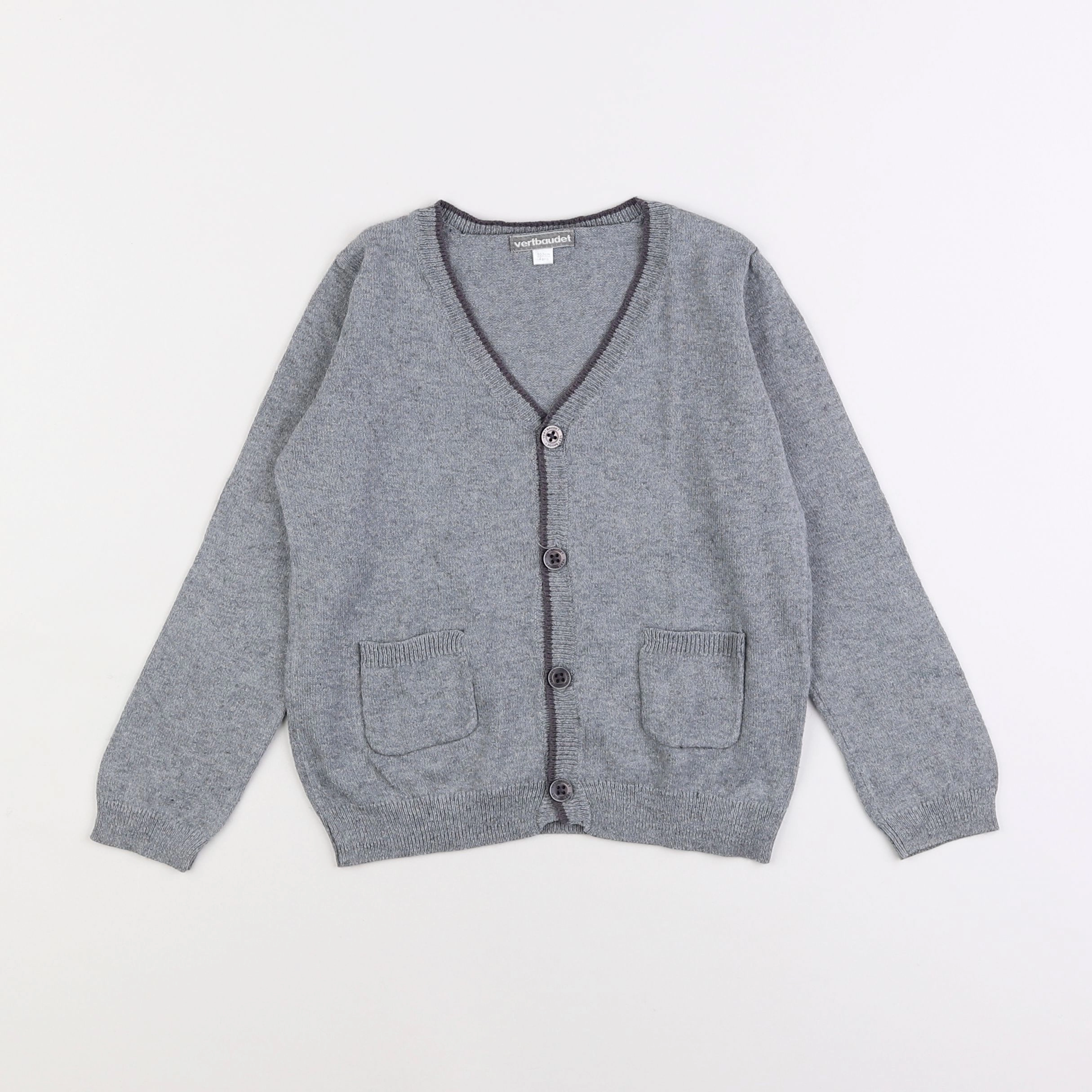 Vertbaudet - gilet gris - 4 ans