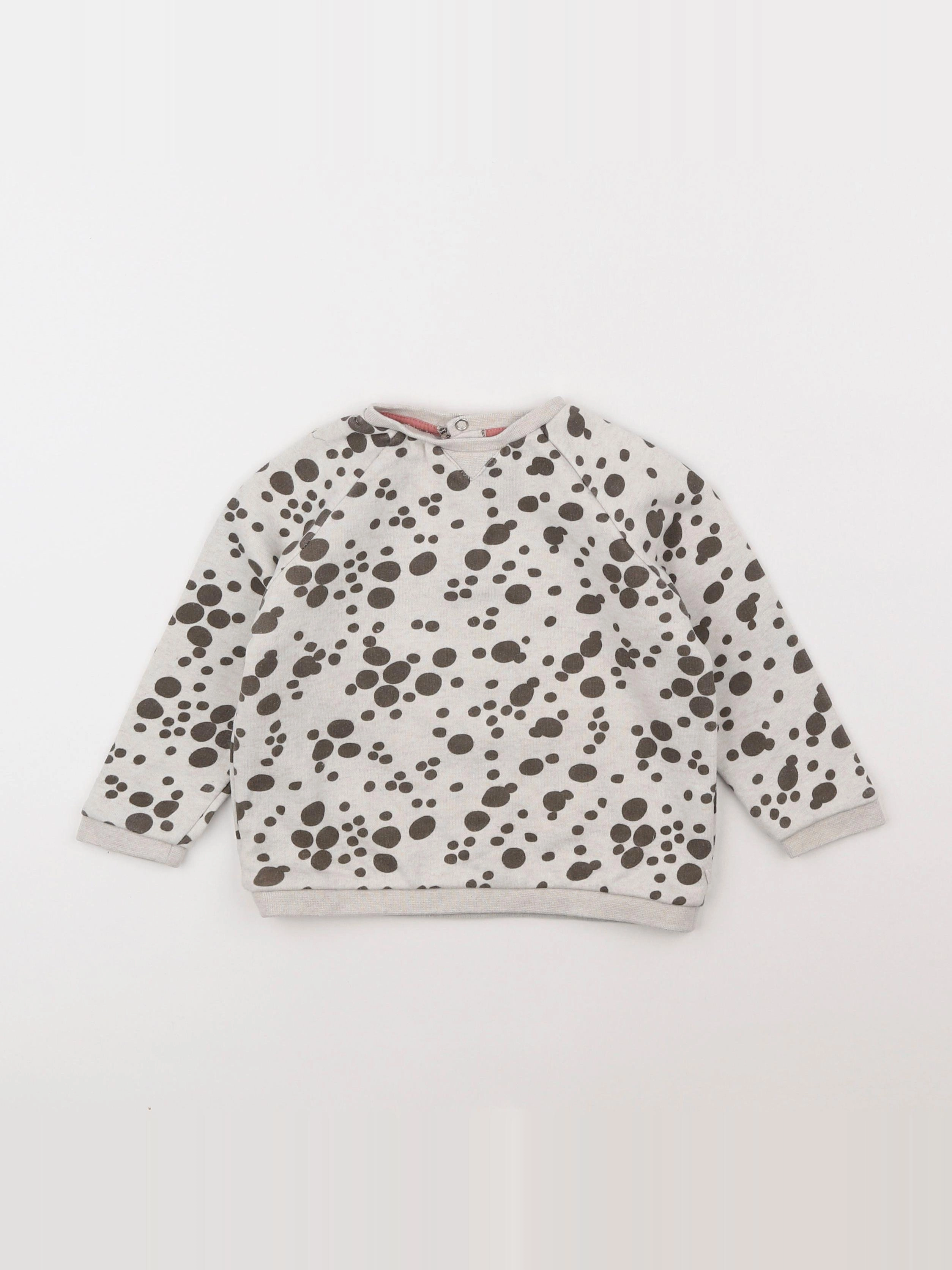 Arsène et les pipelettes - sweat beige, marron - 2 ans
