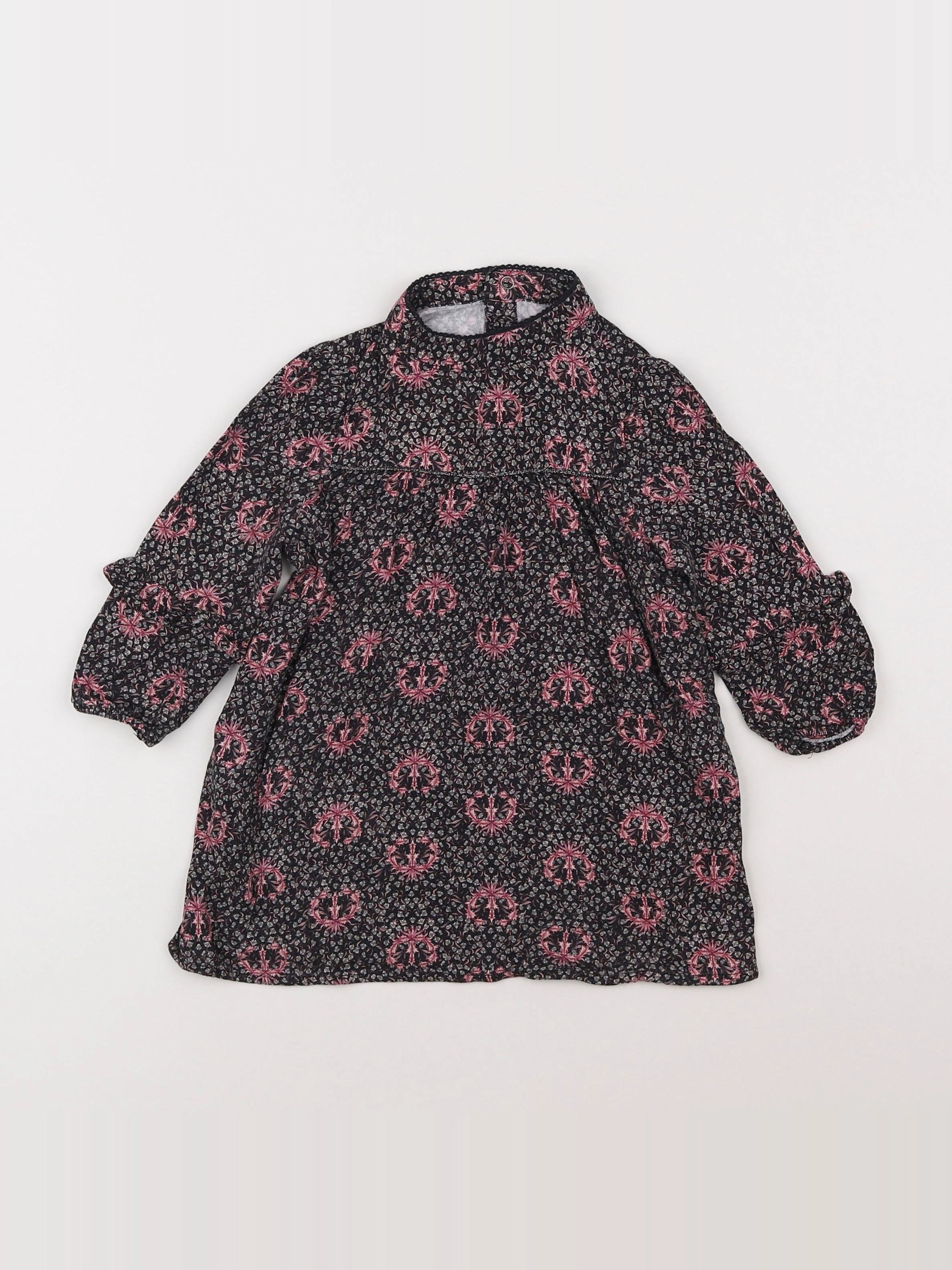 IKKS - robe rose, marron - 18 mois