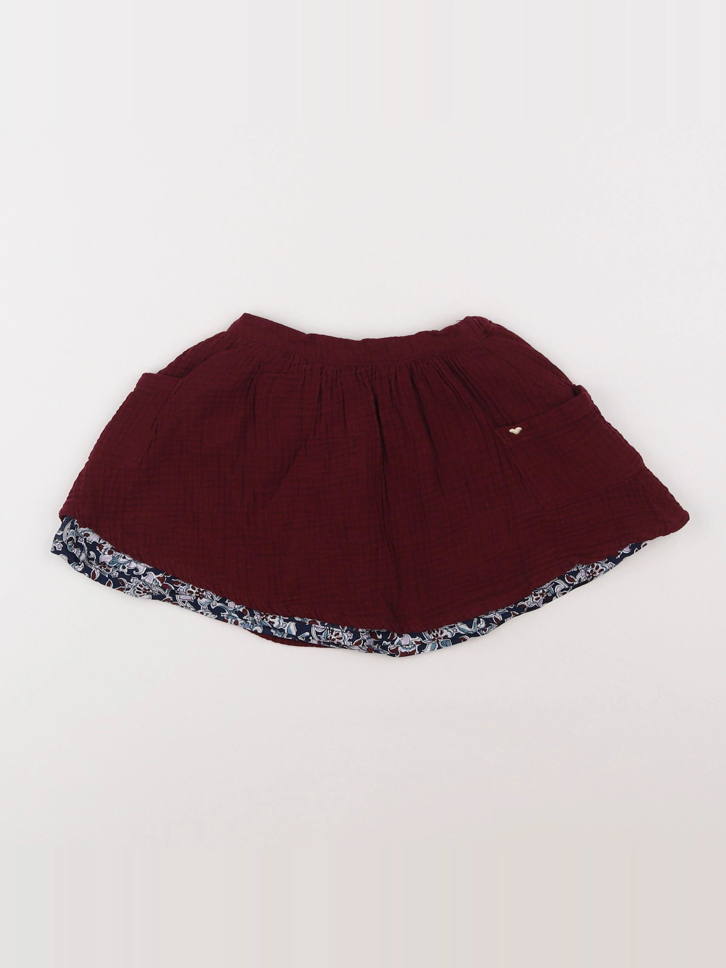 Vertbaudet - jupe rouge - 4 ans