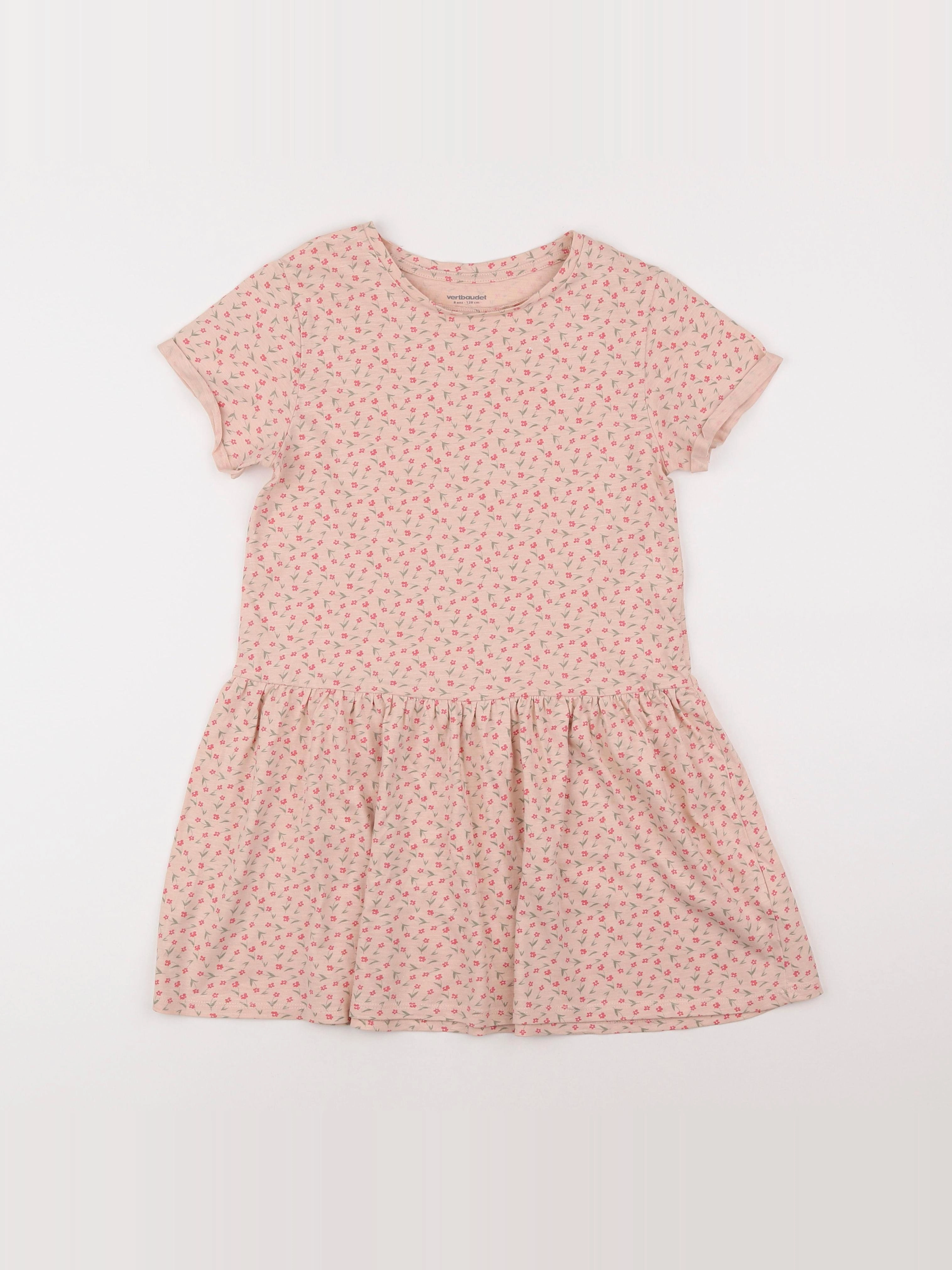 Vertbaudet - robe rose - 8 ans