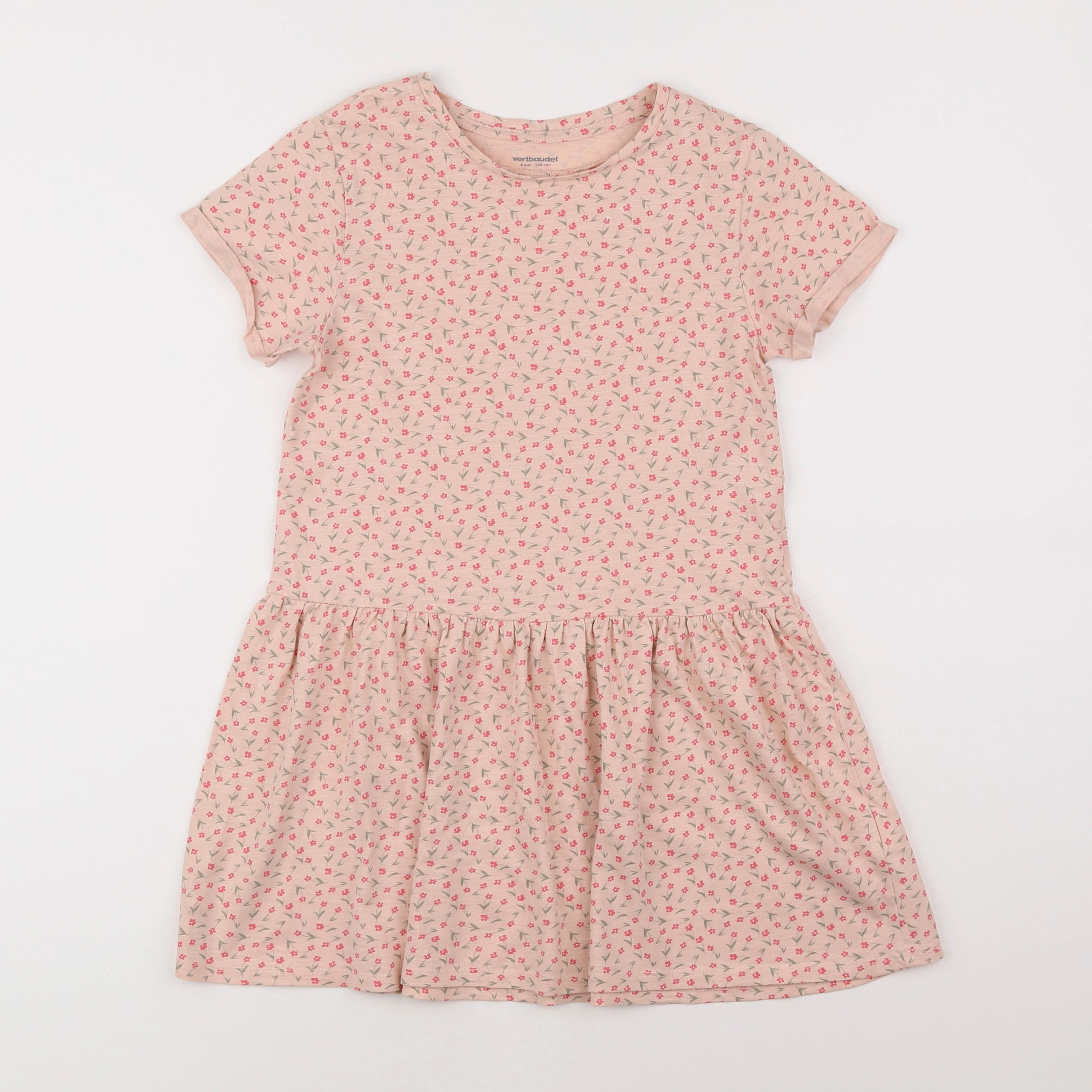 Vertbaudet - robe rose - 8 ans