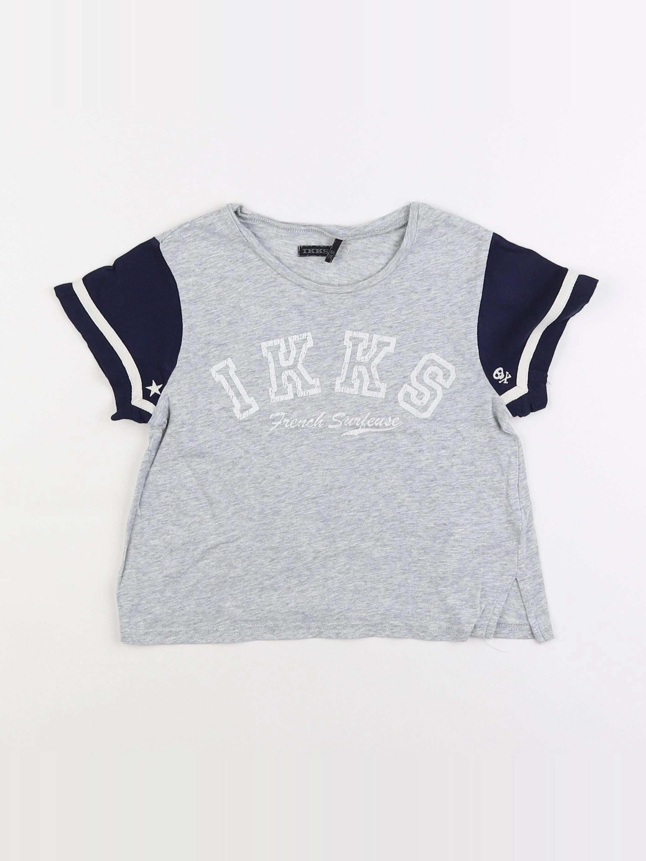 IKKS - tee-shirt bleu, gris - 6 ans