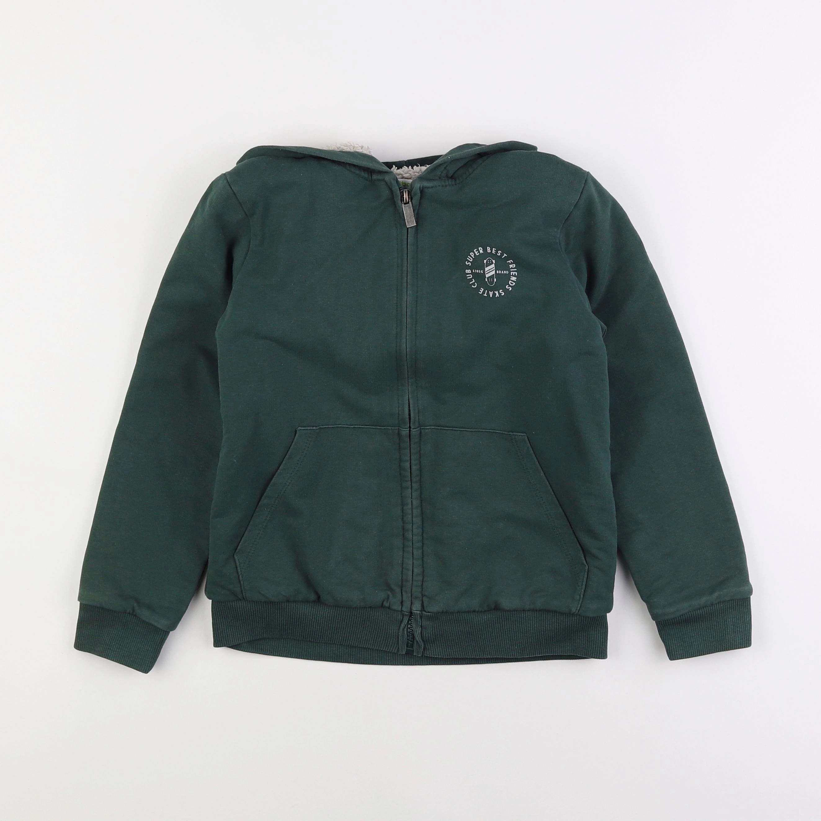 Vertbaudet - sweat vert - 8 ans