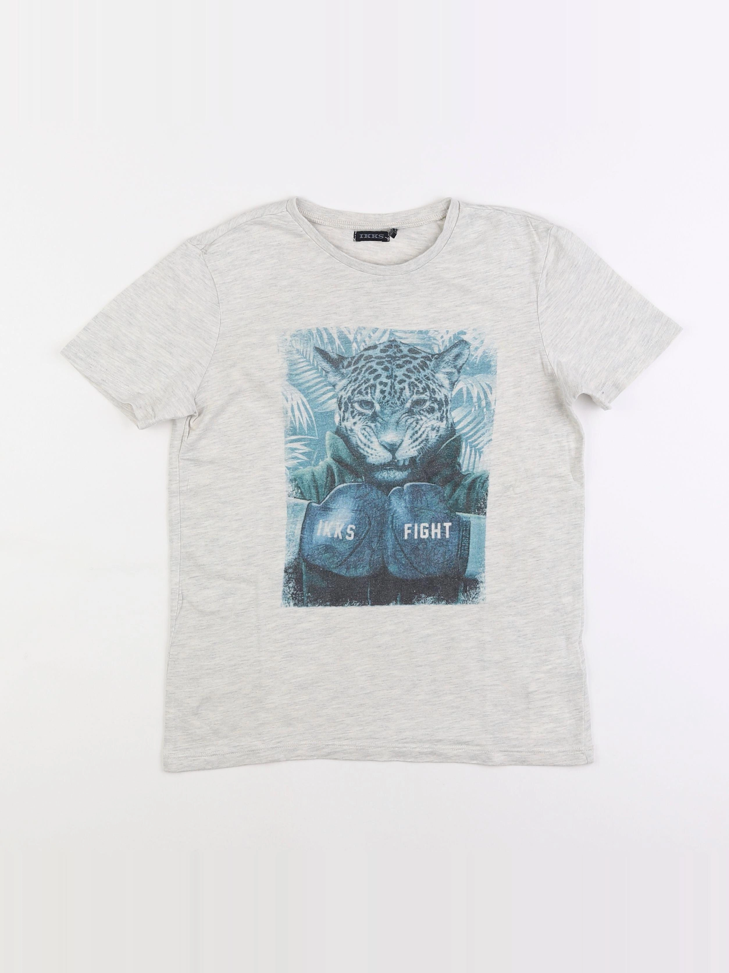 IKKS - tee-shirt gris - 10 ans