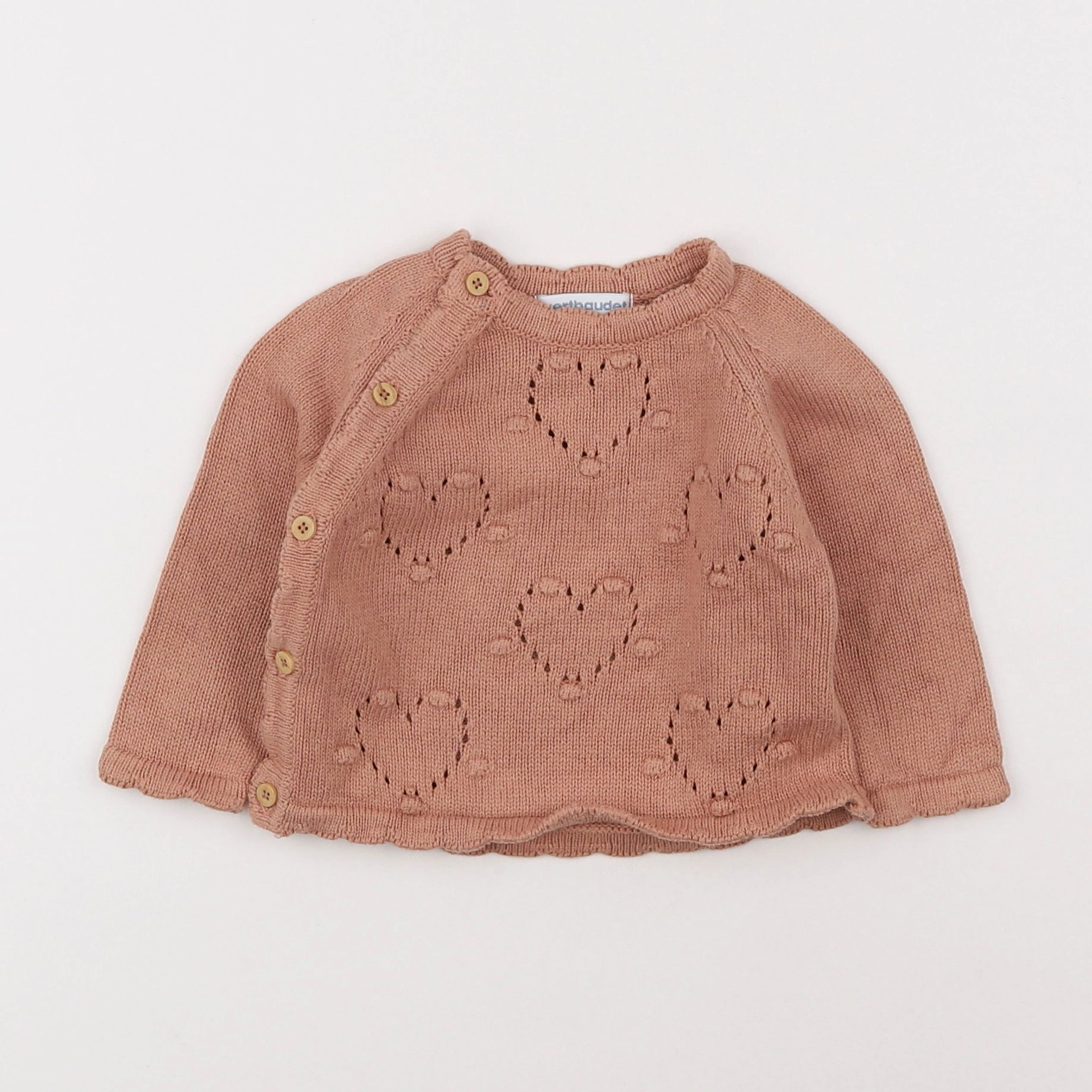 Vertbaudet - pull rose - 6 mois