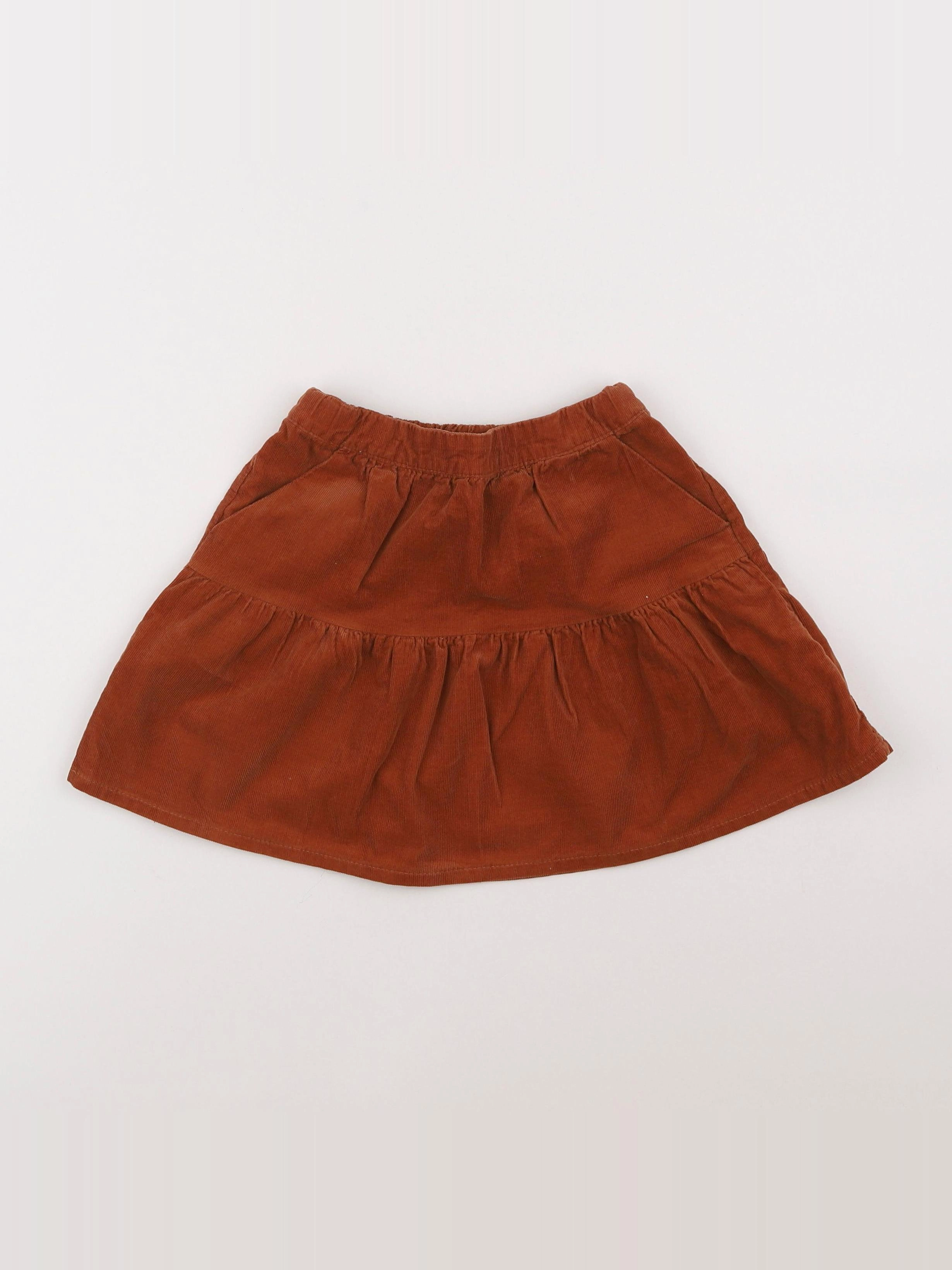 Vertbaudet - jupe marron - 7 ans