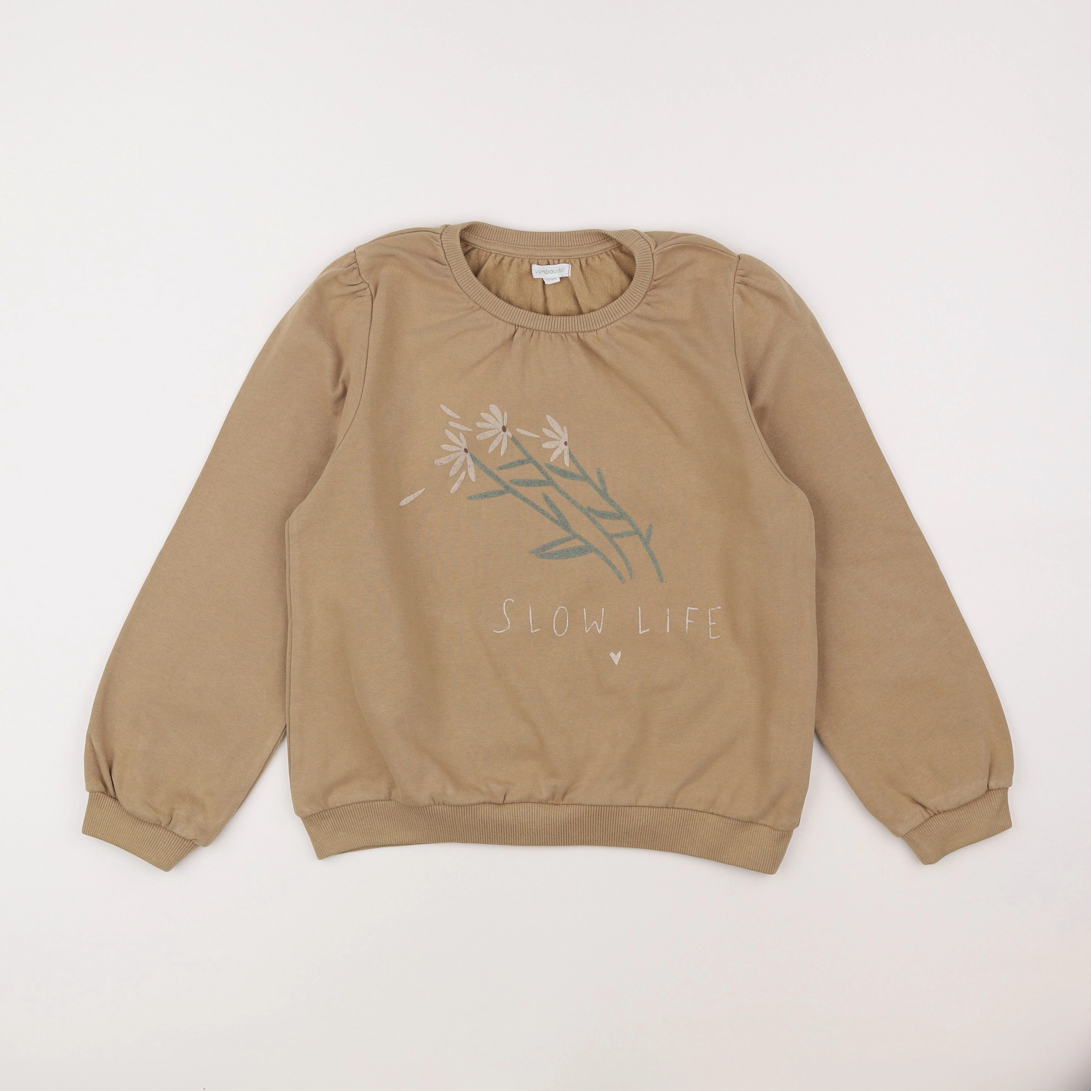 Vertbaudet - sweat marron - 10 ans