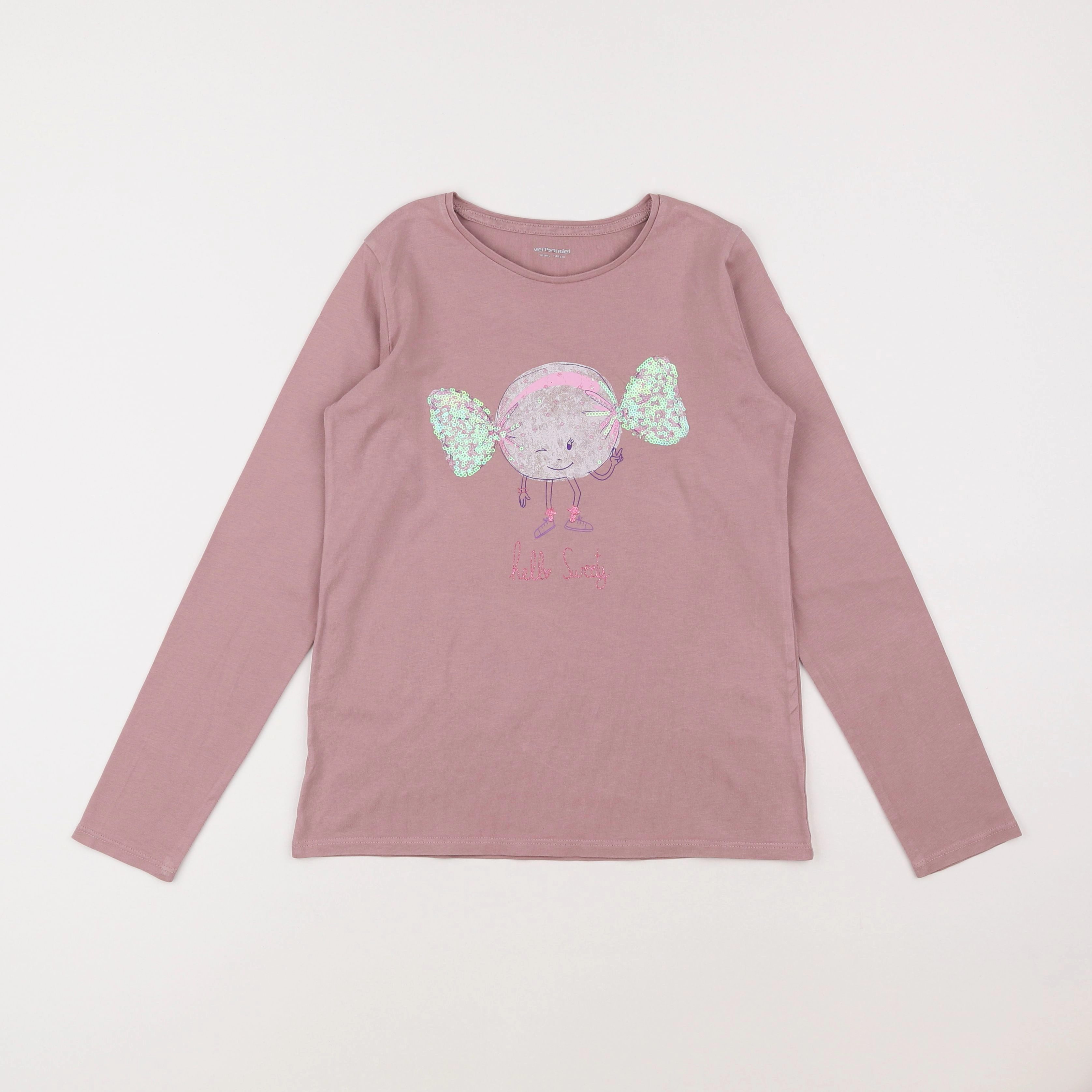 Vertbaudet - tee-shirt rose - 10 ans