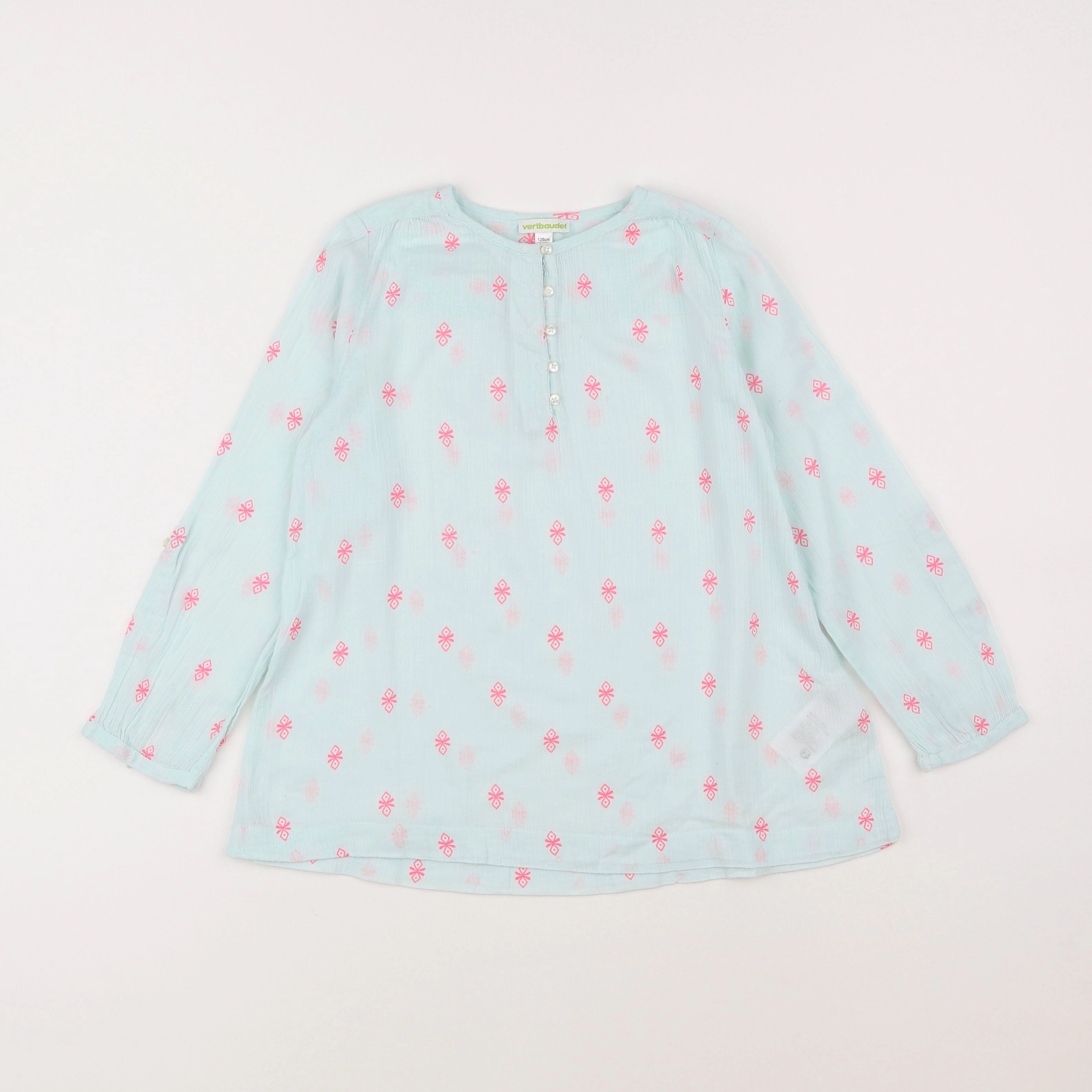 Vertbaudet - blouse vert - 8 ans