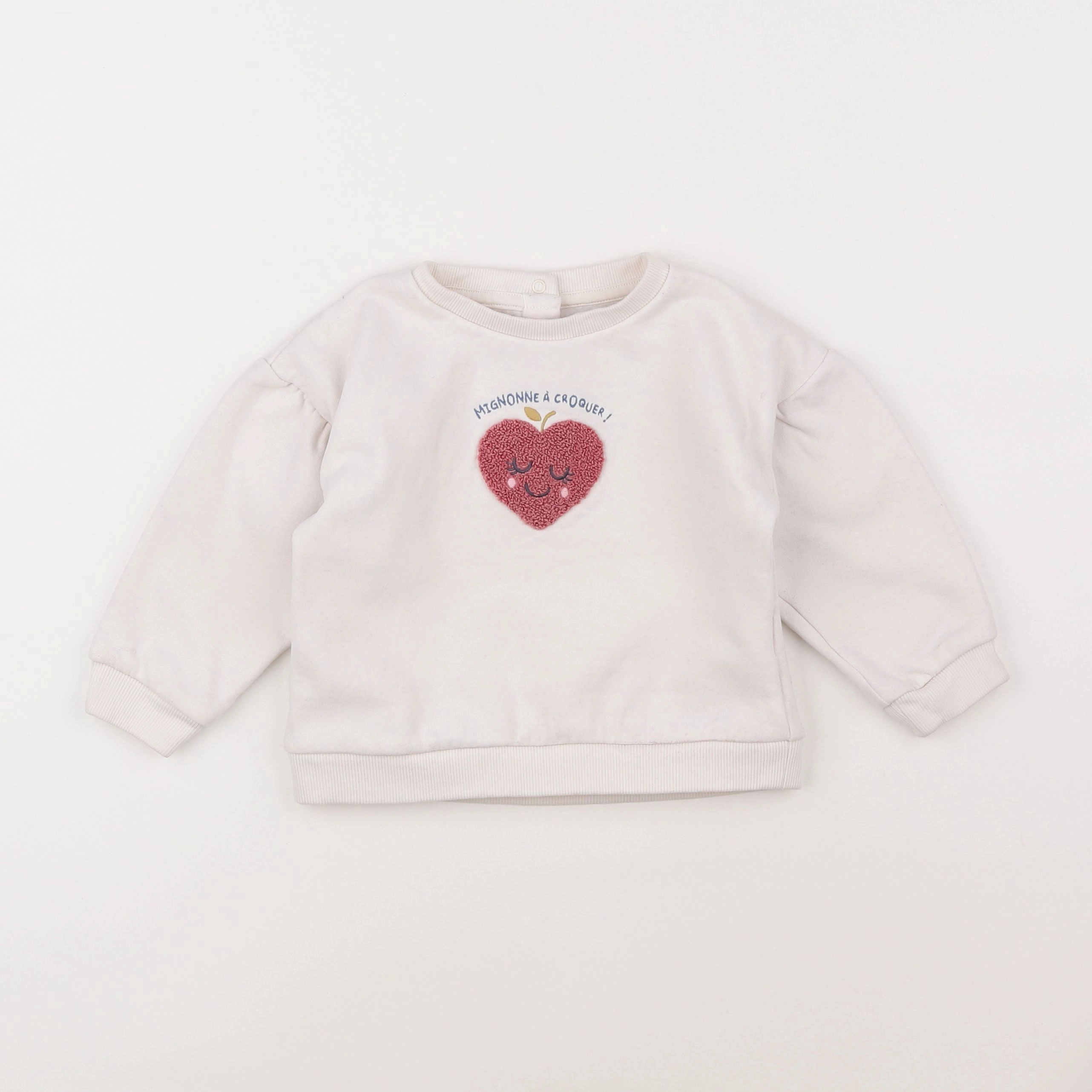 Vertbaudet - sweat beige - 2 ans