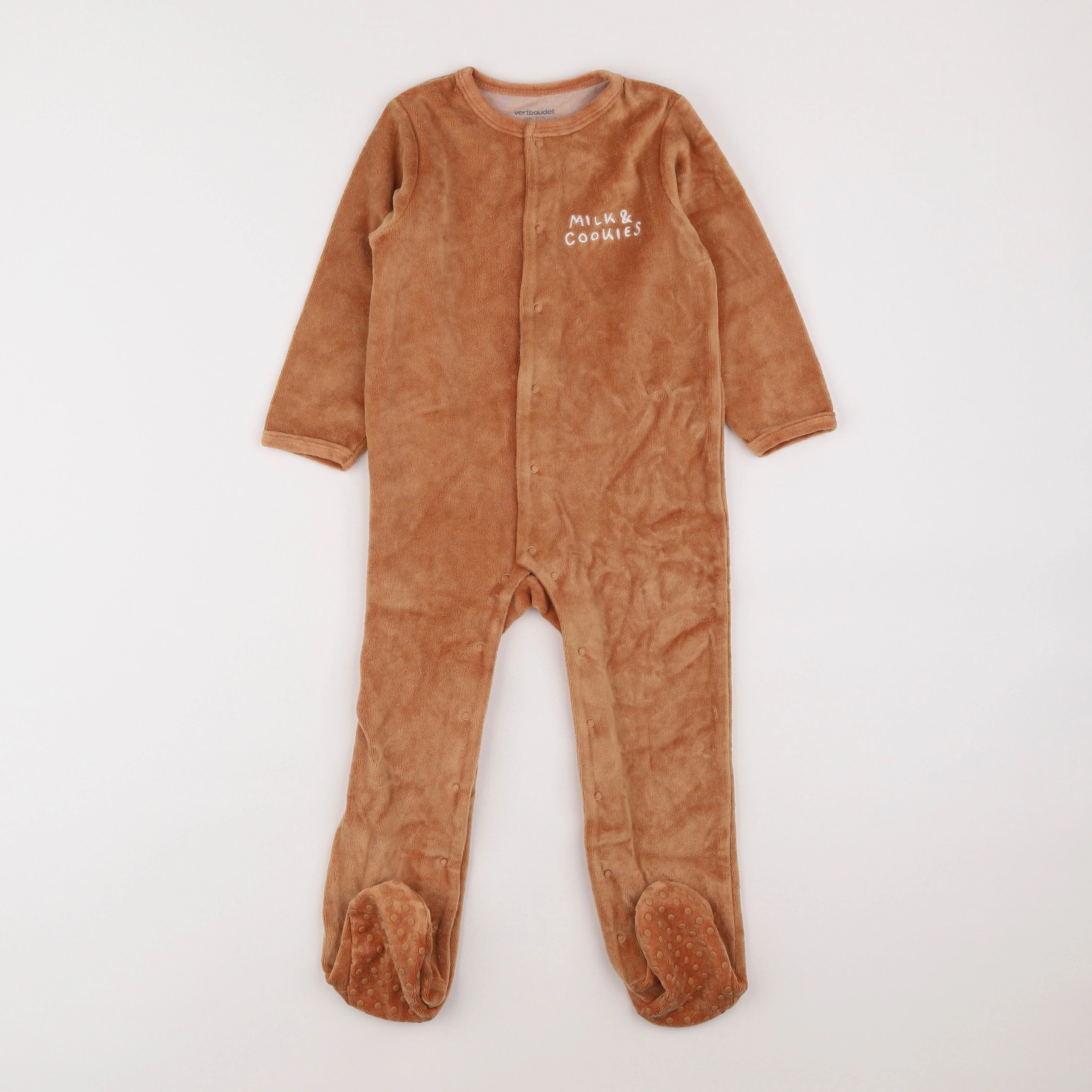 Vertbaudet - pyjama velours marron - 3 ans