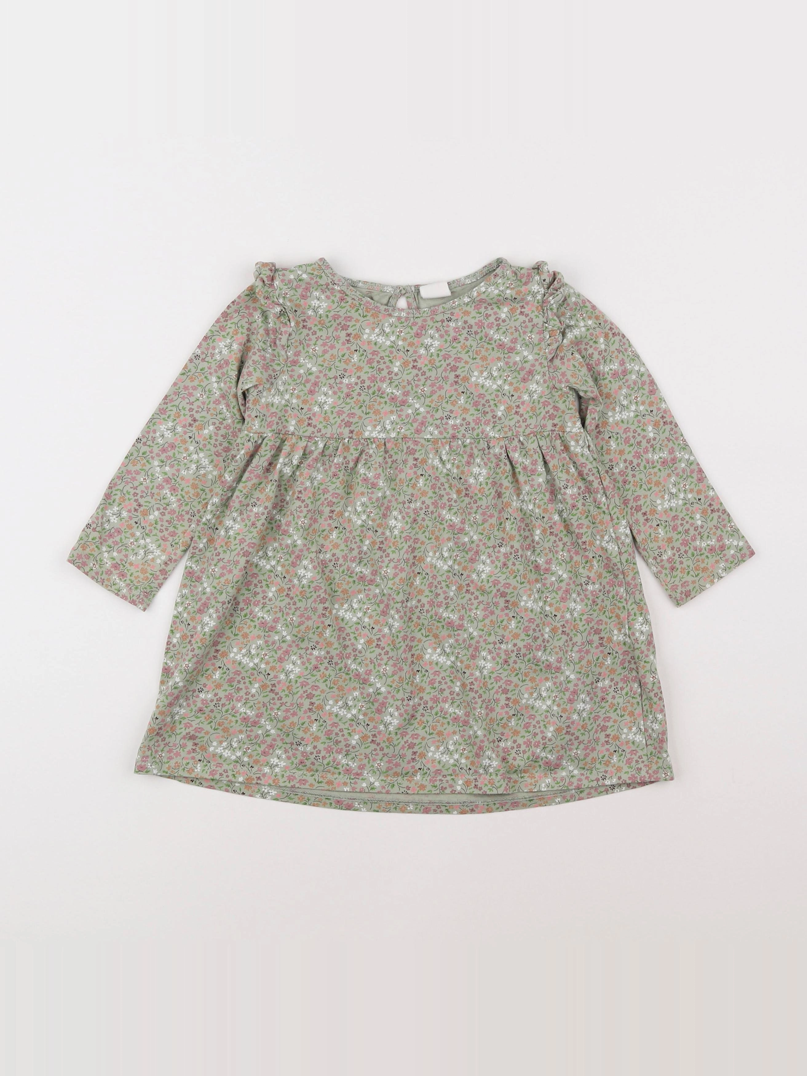 H&M - robe vert - 18 mois à 2 ans