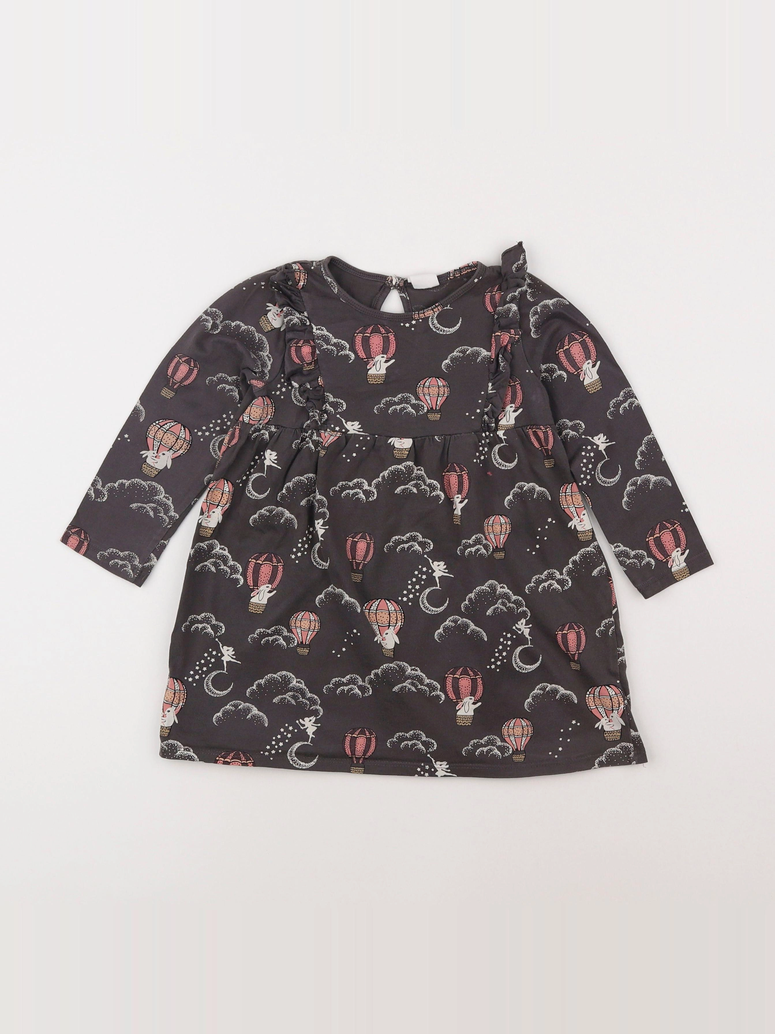 H&M - robe gris - 18 mois à 2 ans
