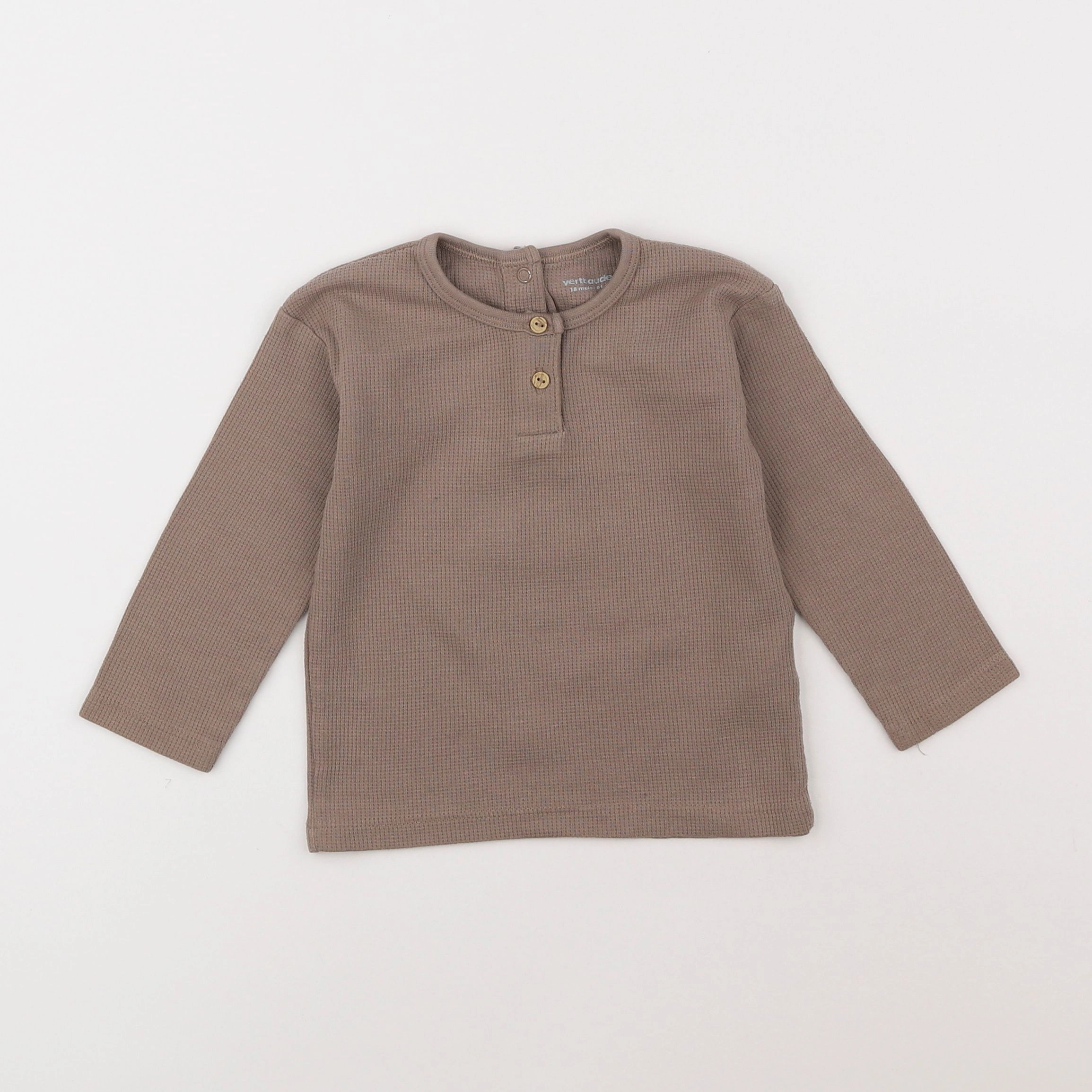 Vertbaudet - tee-shirt marron - 18 mois