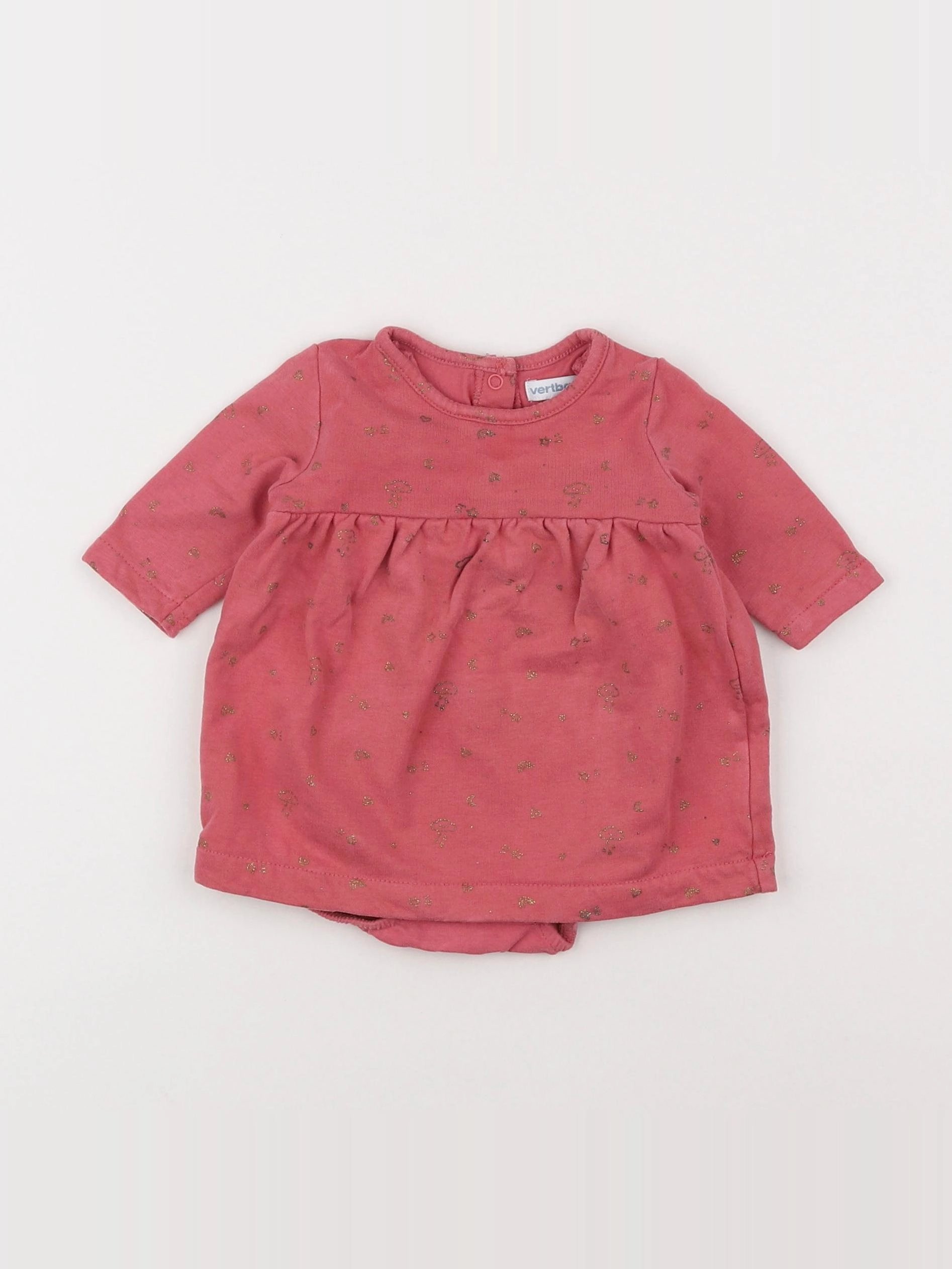 Vertbaudet - robe rose - 1 mois