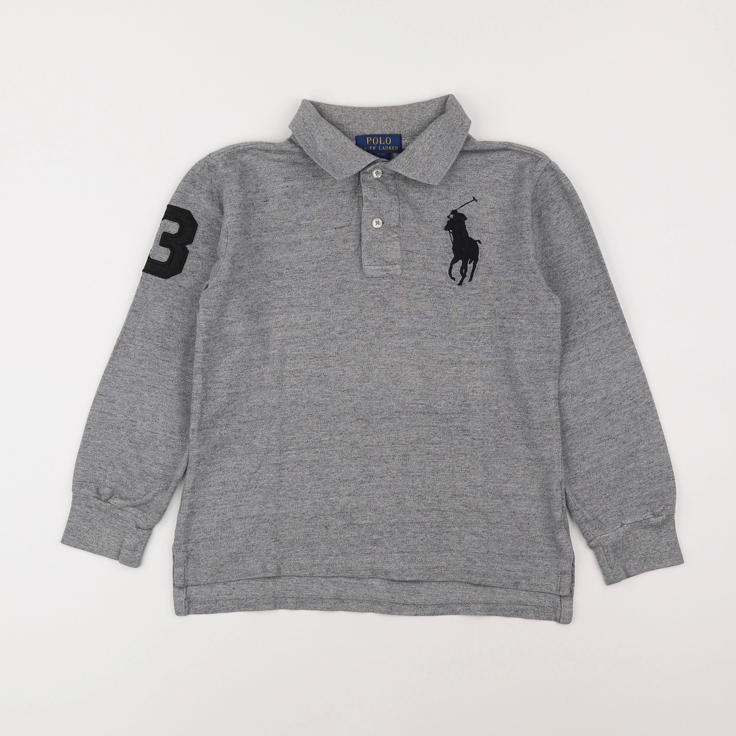 Ralph Lauren - polo gris - 8 ans