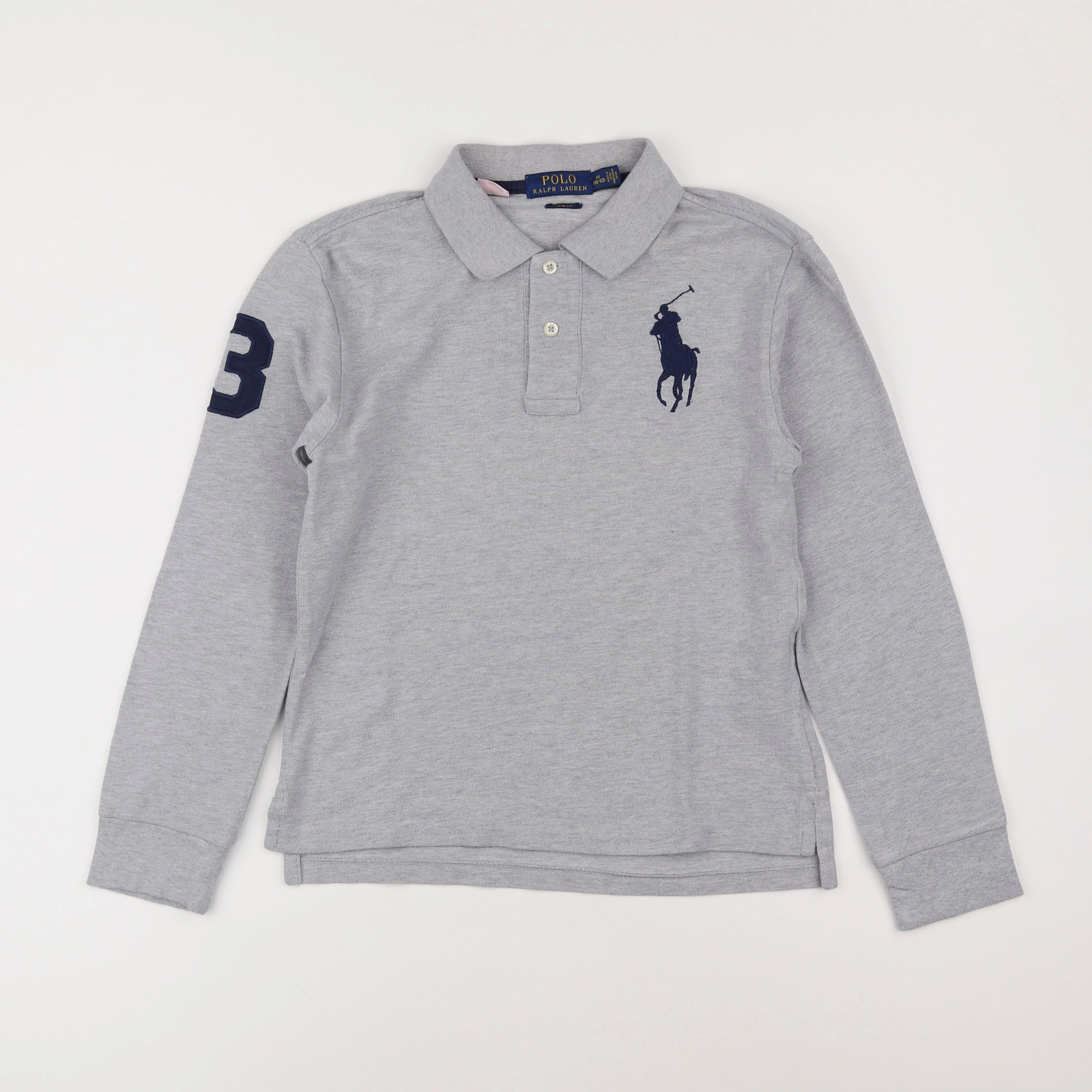 Ralph Lauren - polo gris - 10/12 ans