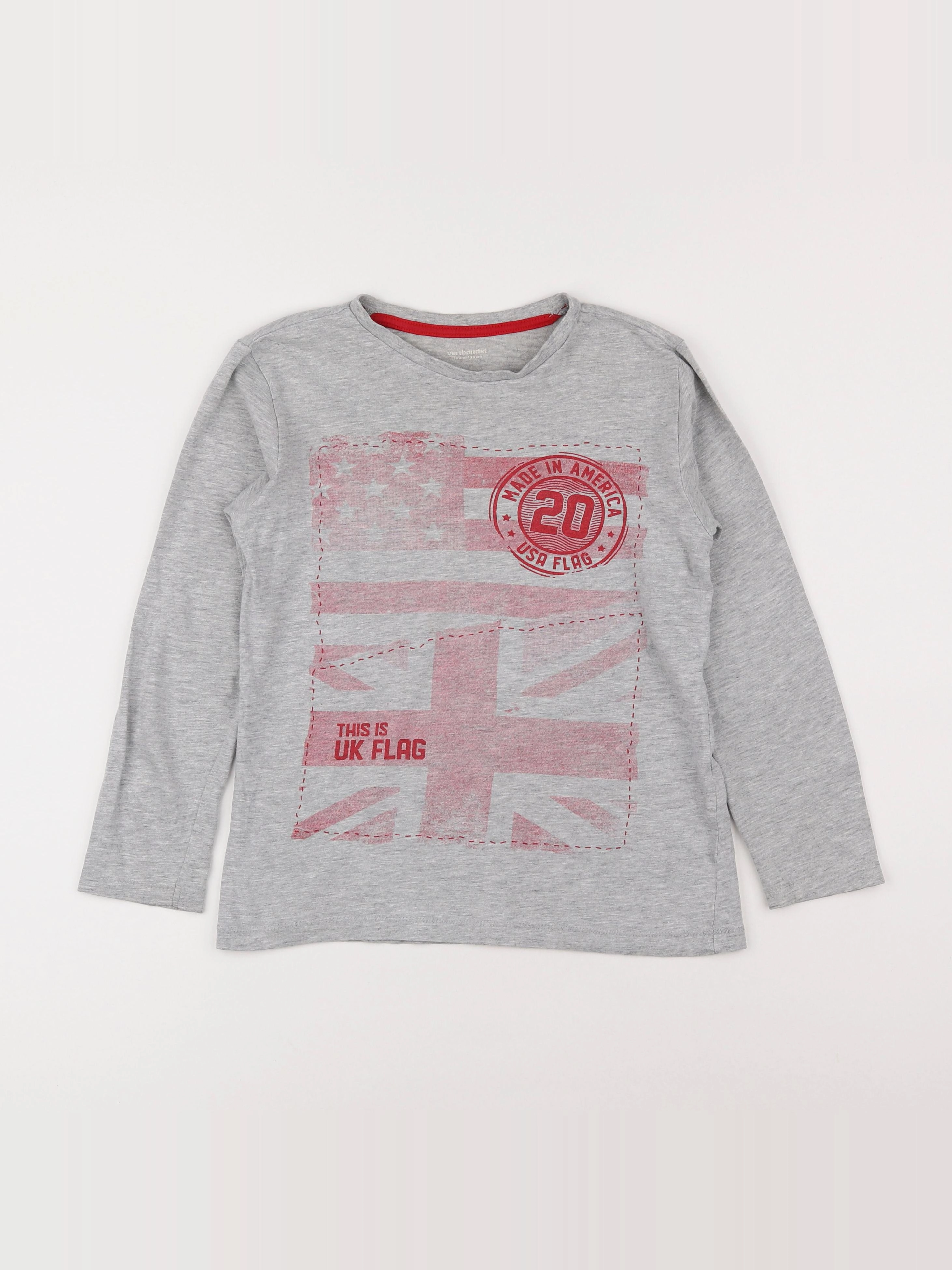 Vertbaudet - tee-shirt gris - 10 ans