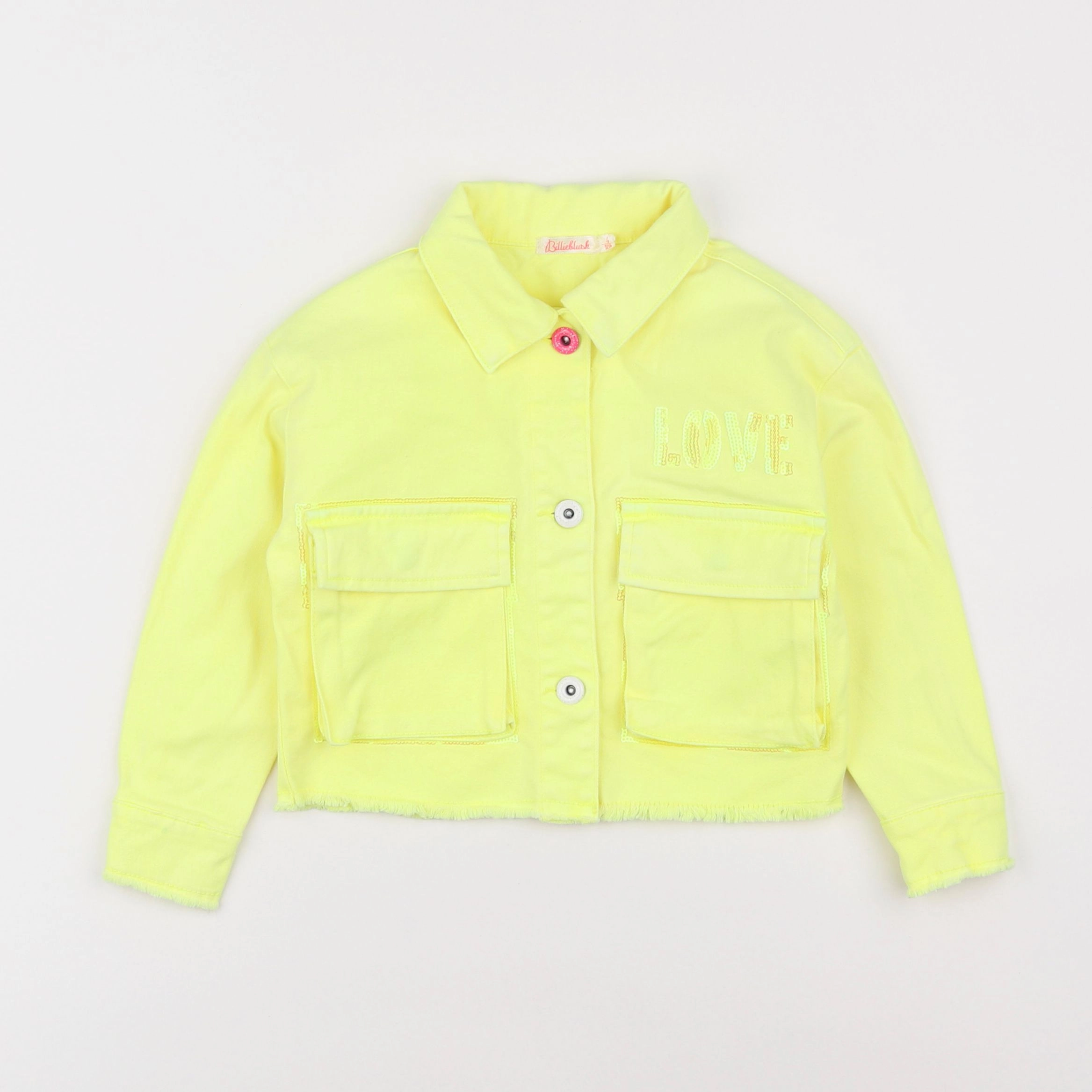 Billie Blush - veste jaune fluo - 4 ans