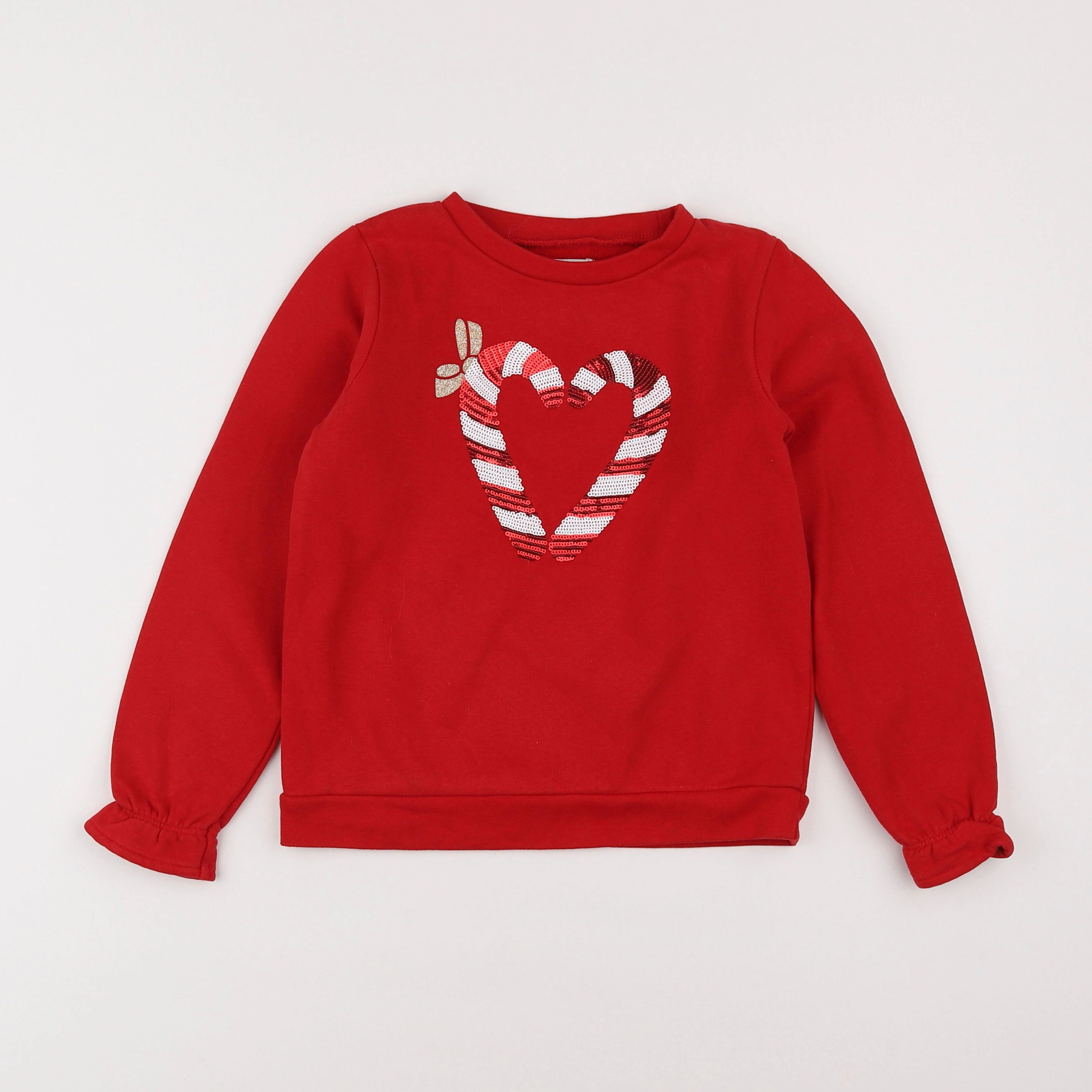 Vertbaudet - sweat rouge - 8 ans